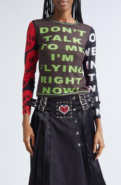 Chopova Lowena Don'T Talk To Me Long Sleeve Mesh Top | Lyst