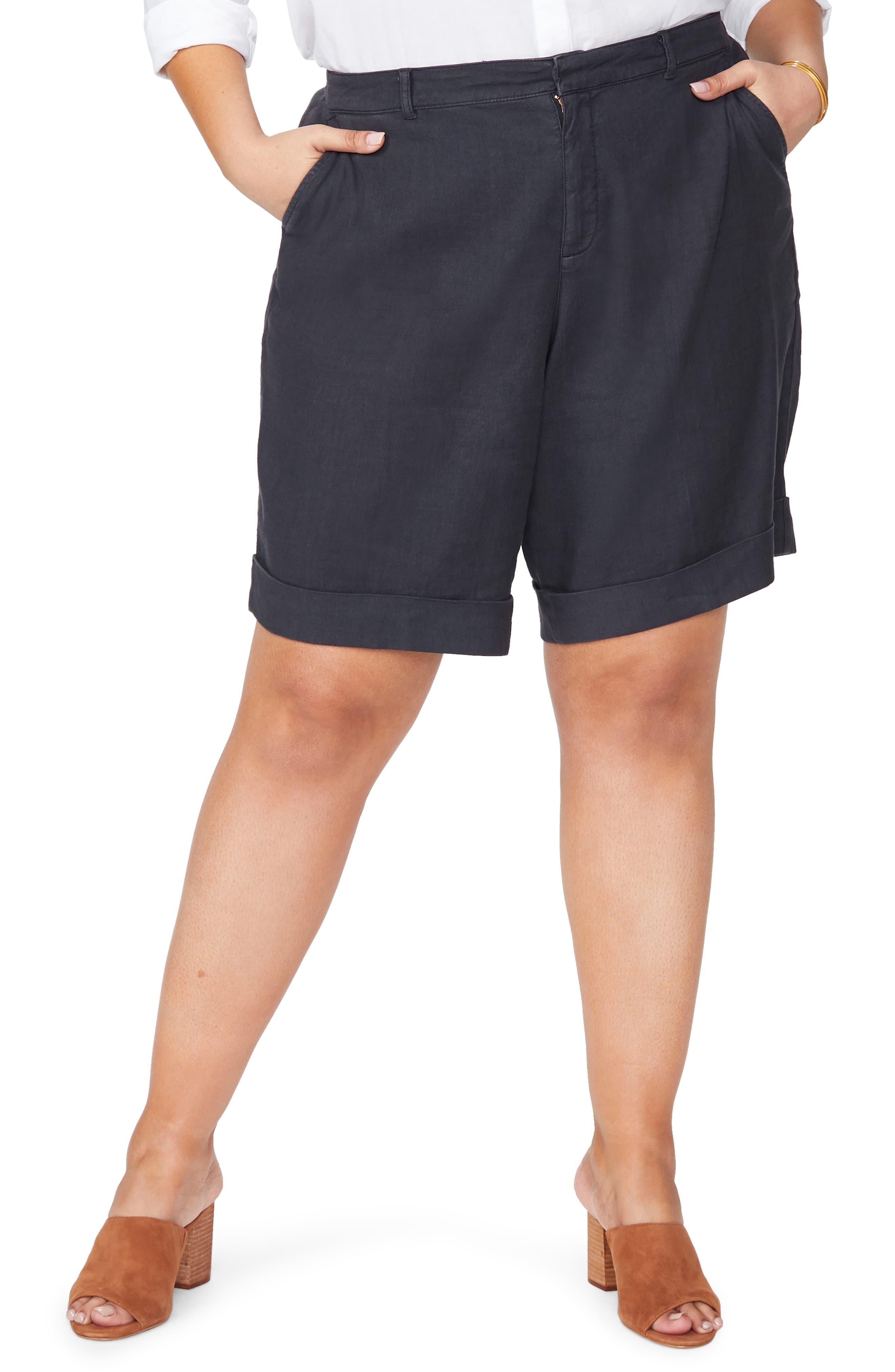 NYDJ Linen Bermuda Shorts in Black - Save 58% - Lyst