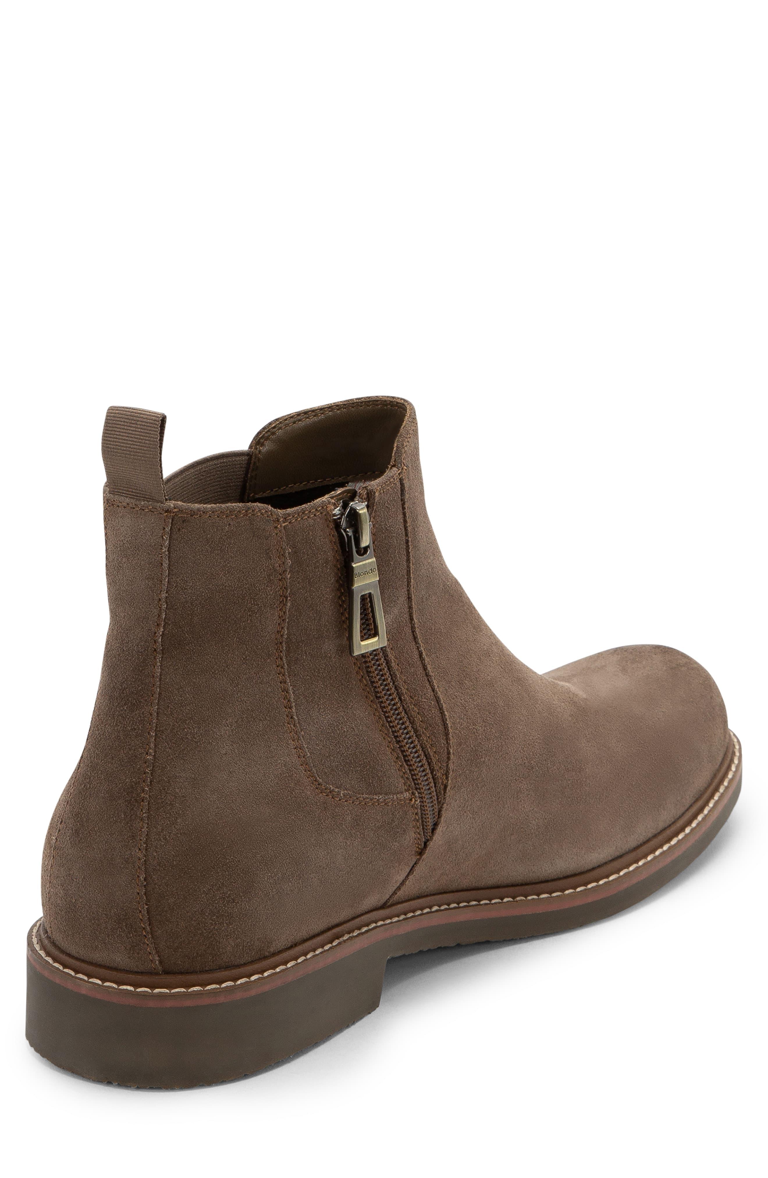 Blondo Leather Grant Waterproof Chelsea Boot in Dark Taupe Suede (Brown) for Men - Lyst