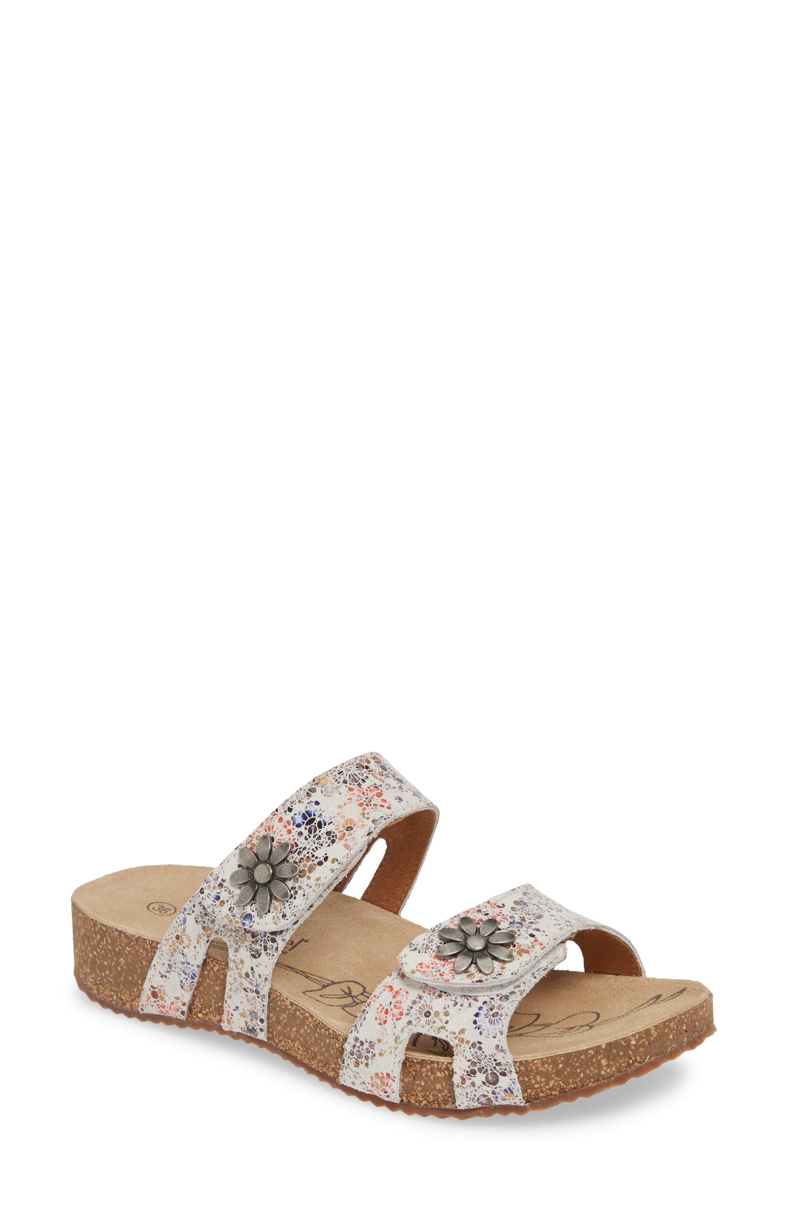Josef Seibel Leather 'tonga 04' Sandal in White Leather