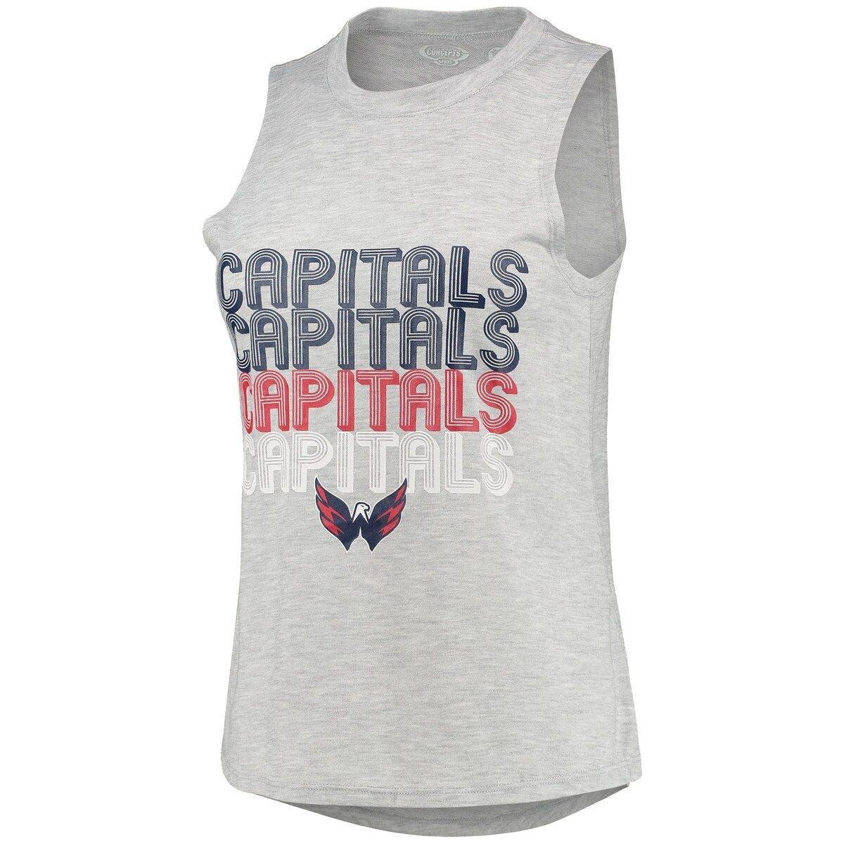 Concepts Sport Women's Red, Navy Washington Capitals Meter Tank Top and Pants Sleep Set Red,Navy