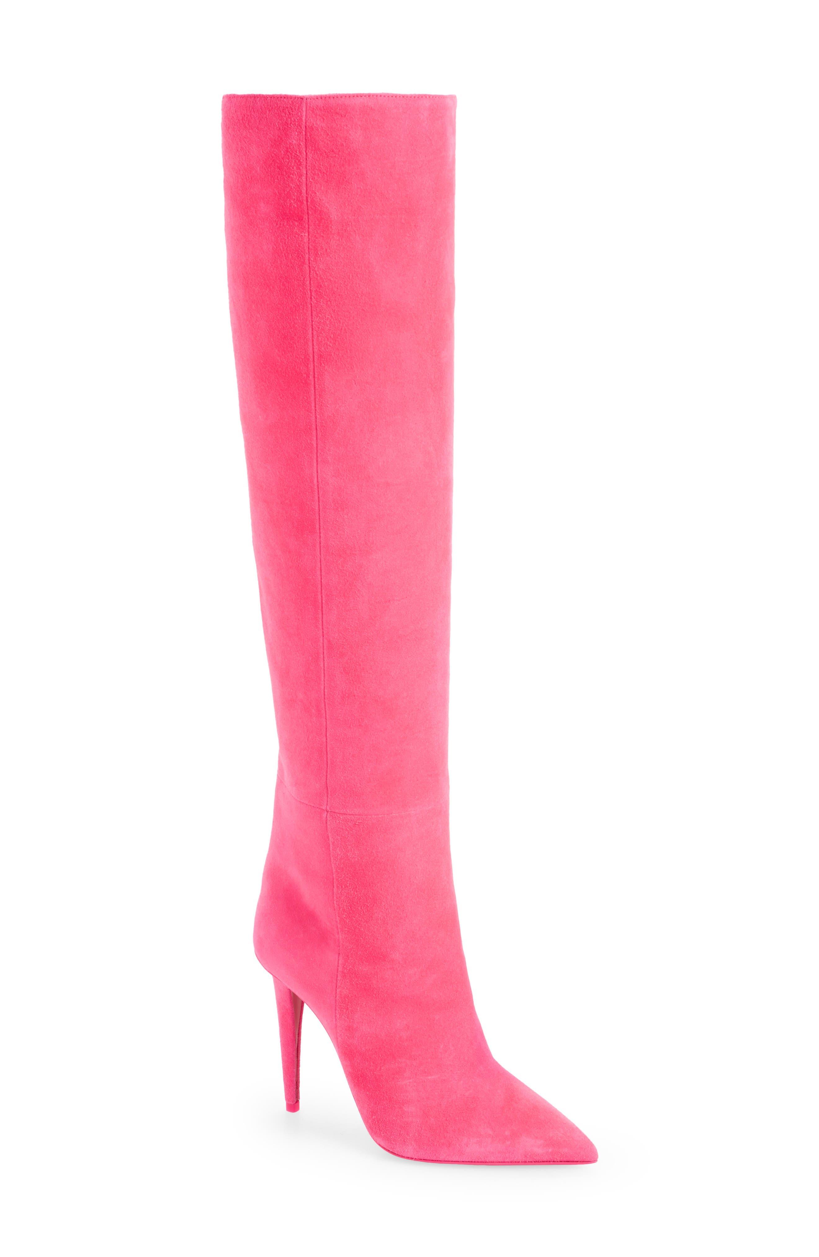 Christian Louboutin Astrilarge Knee High Pointed Toe Boot in Pink Lyst