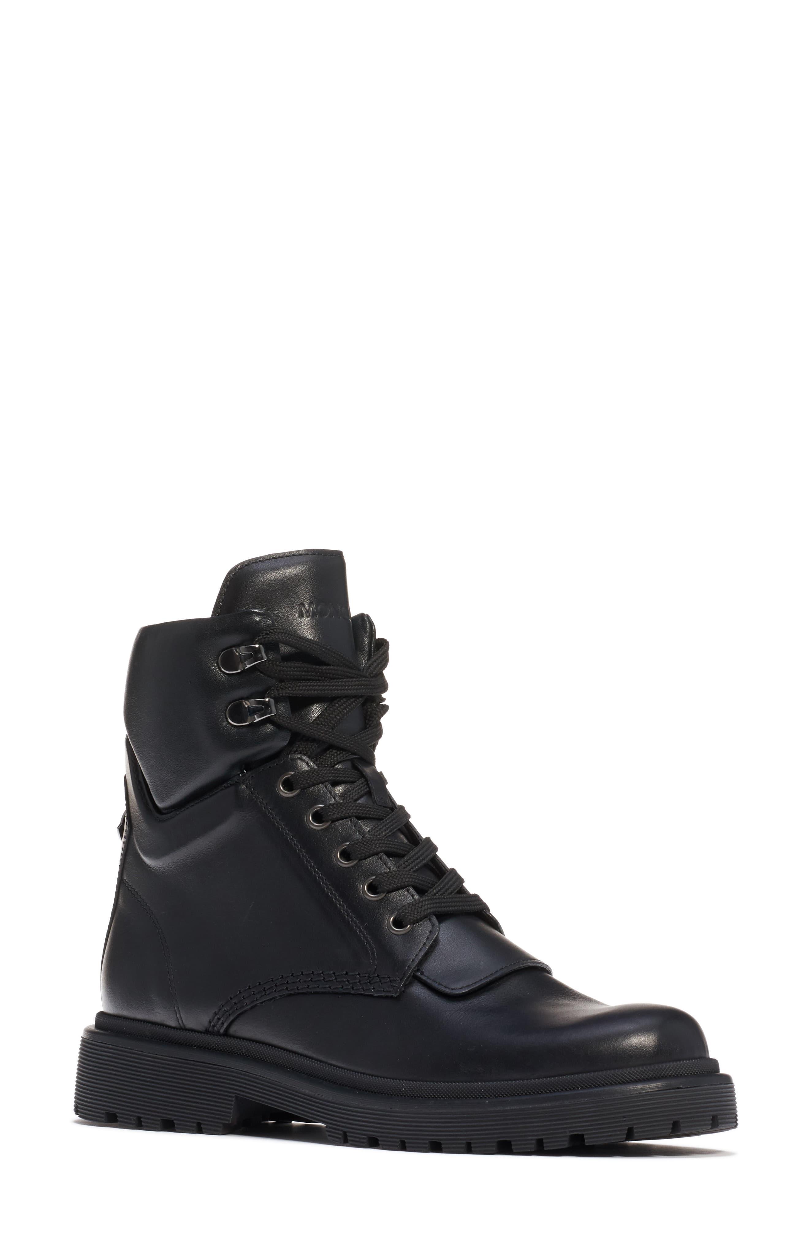 Moncler Patty Combat Boot in Black - Lyst