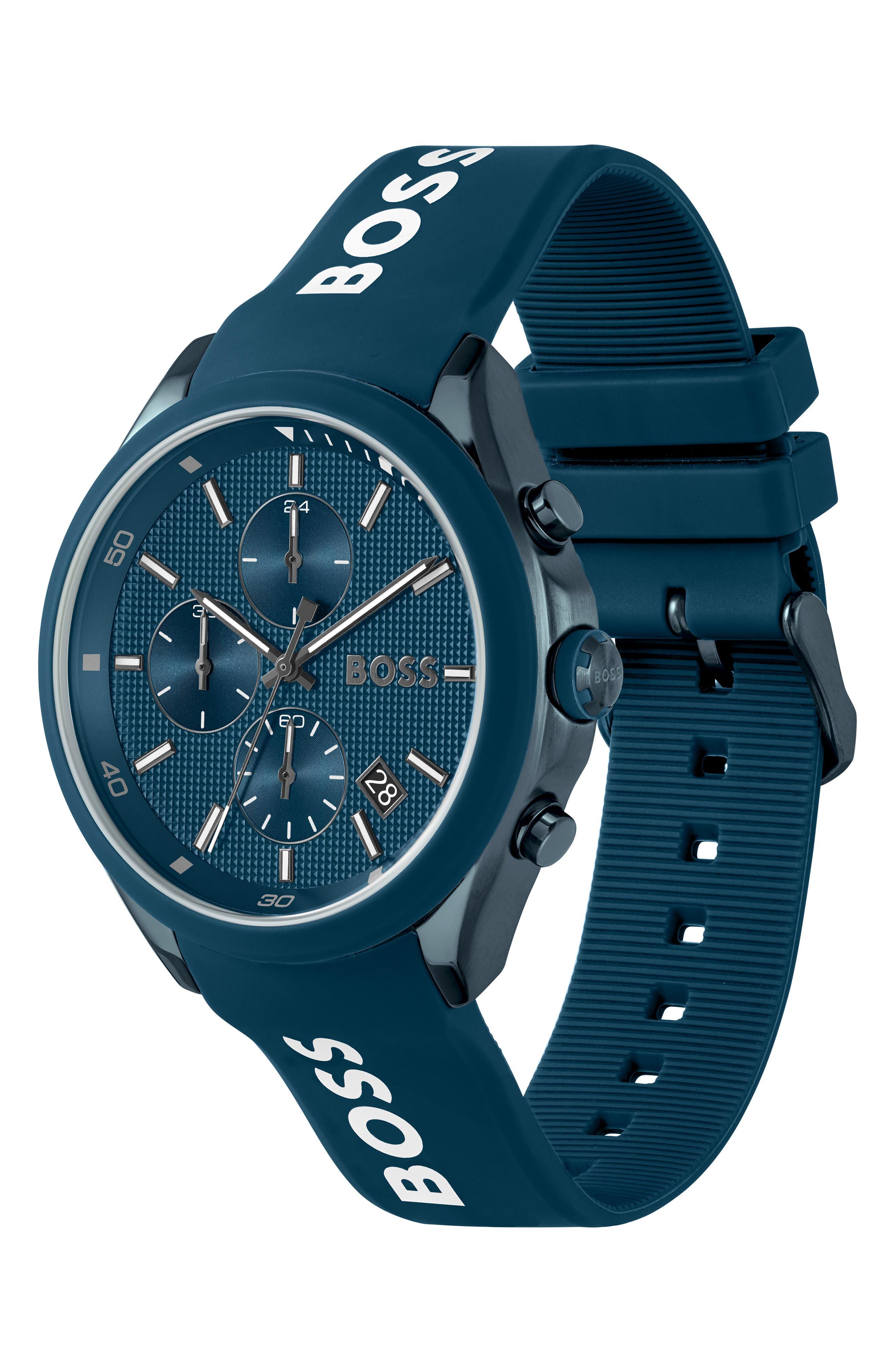 BOSS by HUGO BOSS Velocity Chronograph Silicone Strap Watch in