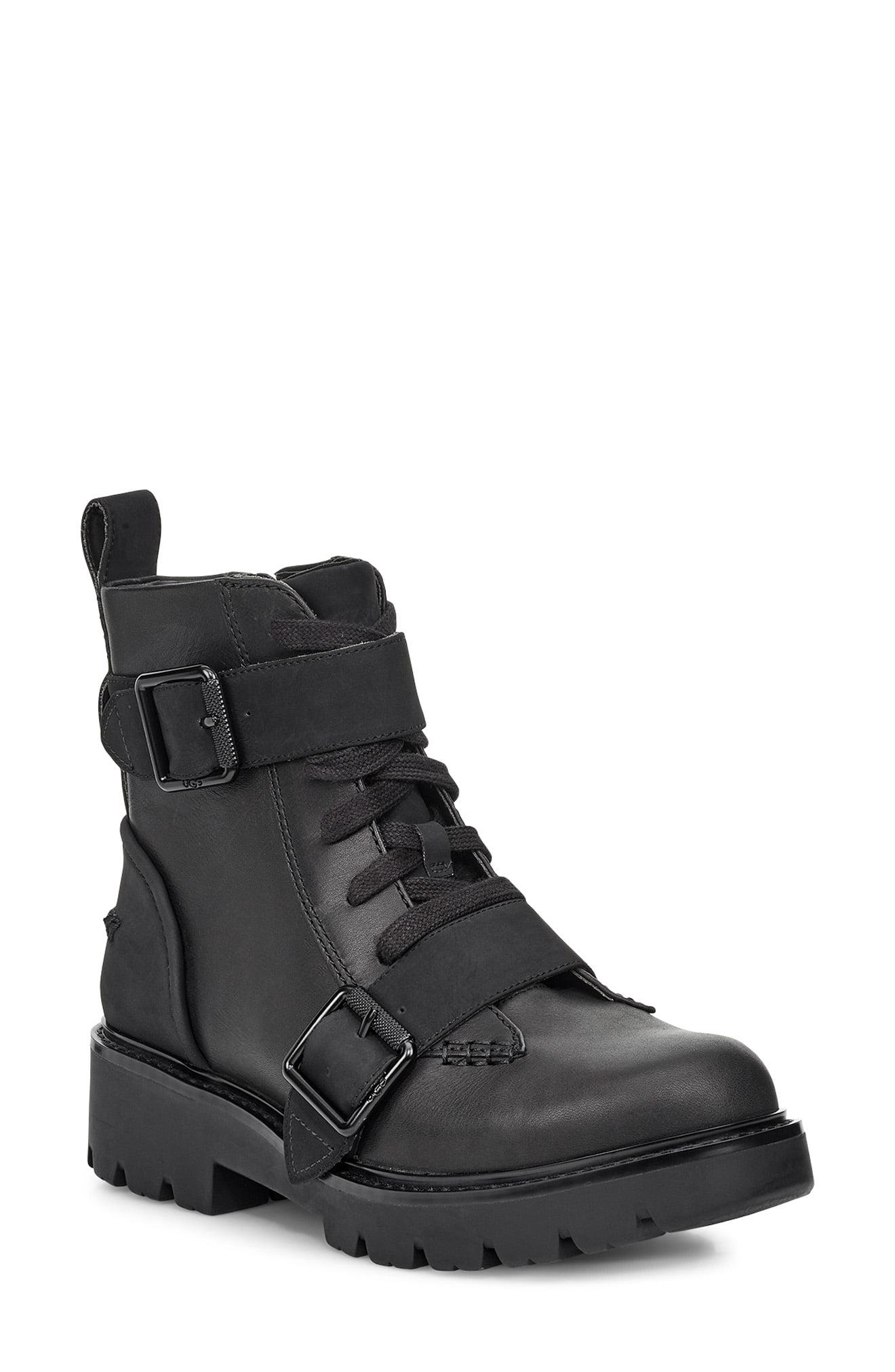 UGG Leather UGG Noe Moto Boot in Black Leather (Black) Lyst