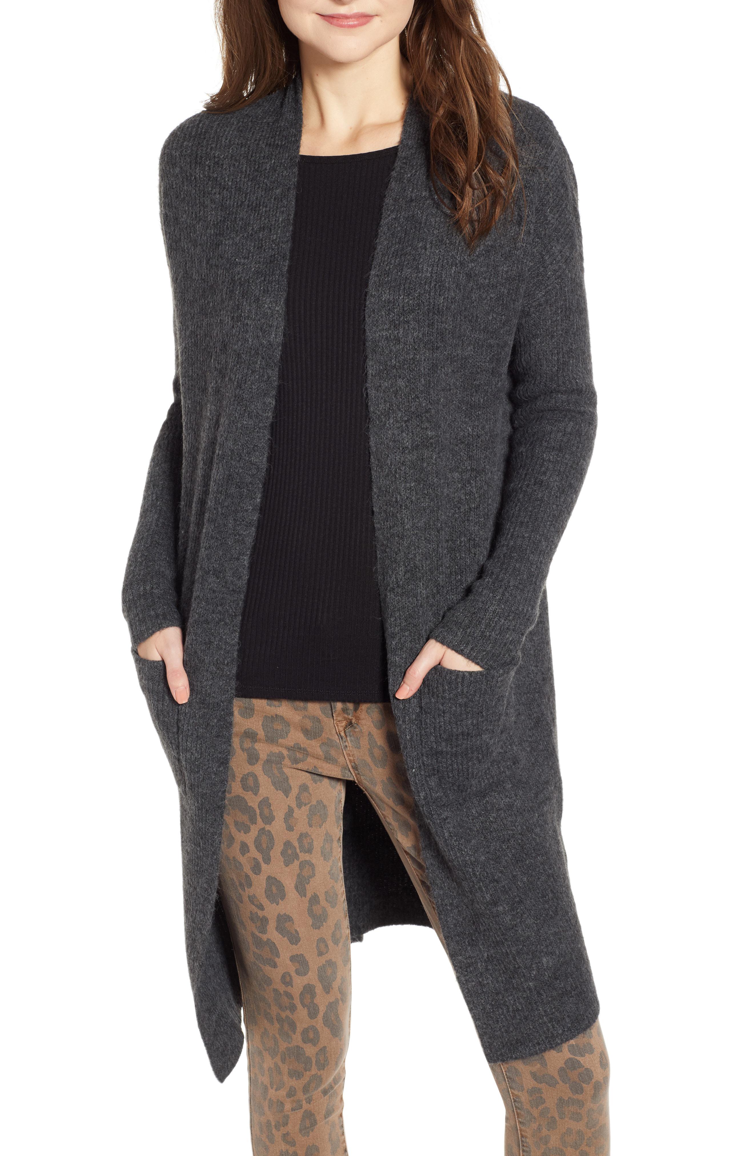 grey midi cardigan