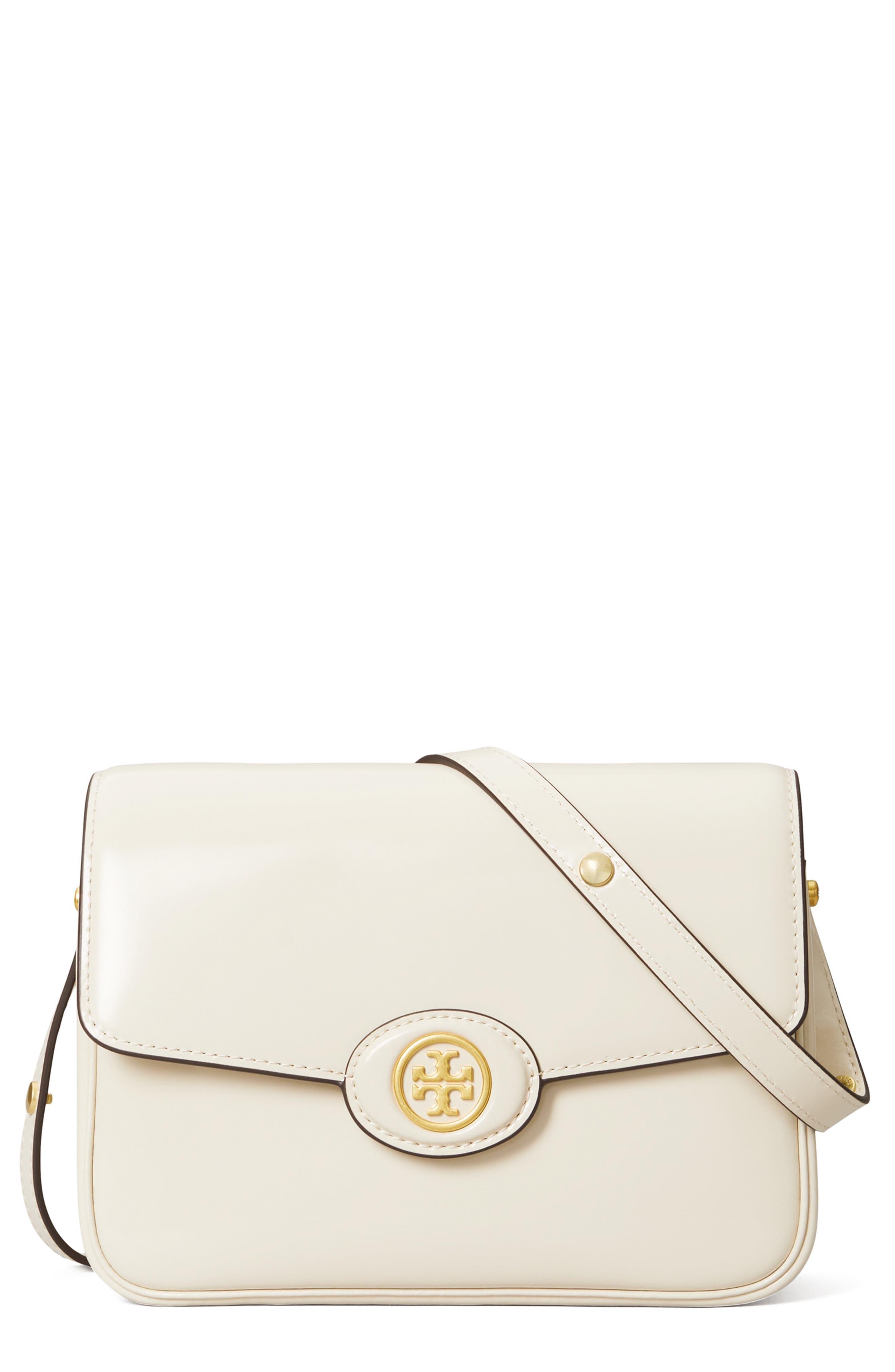 Tory Burch Robinson Spazzolato Shoulder Bag in Natural Lyst