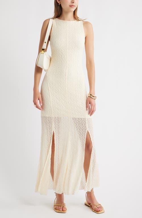 Open Edit Sleeveless Lace Maxi Dress in Natural | Lyst