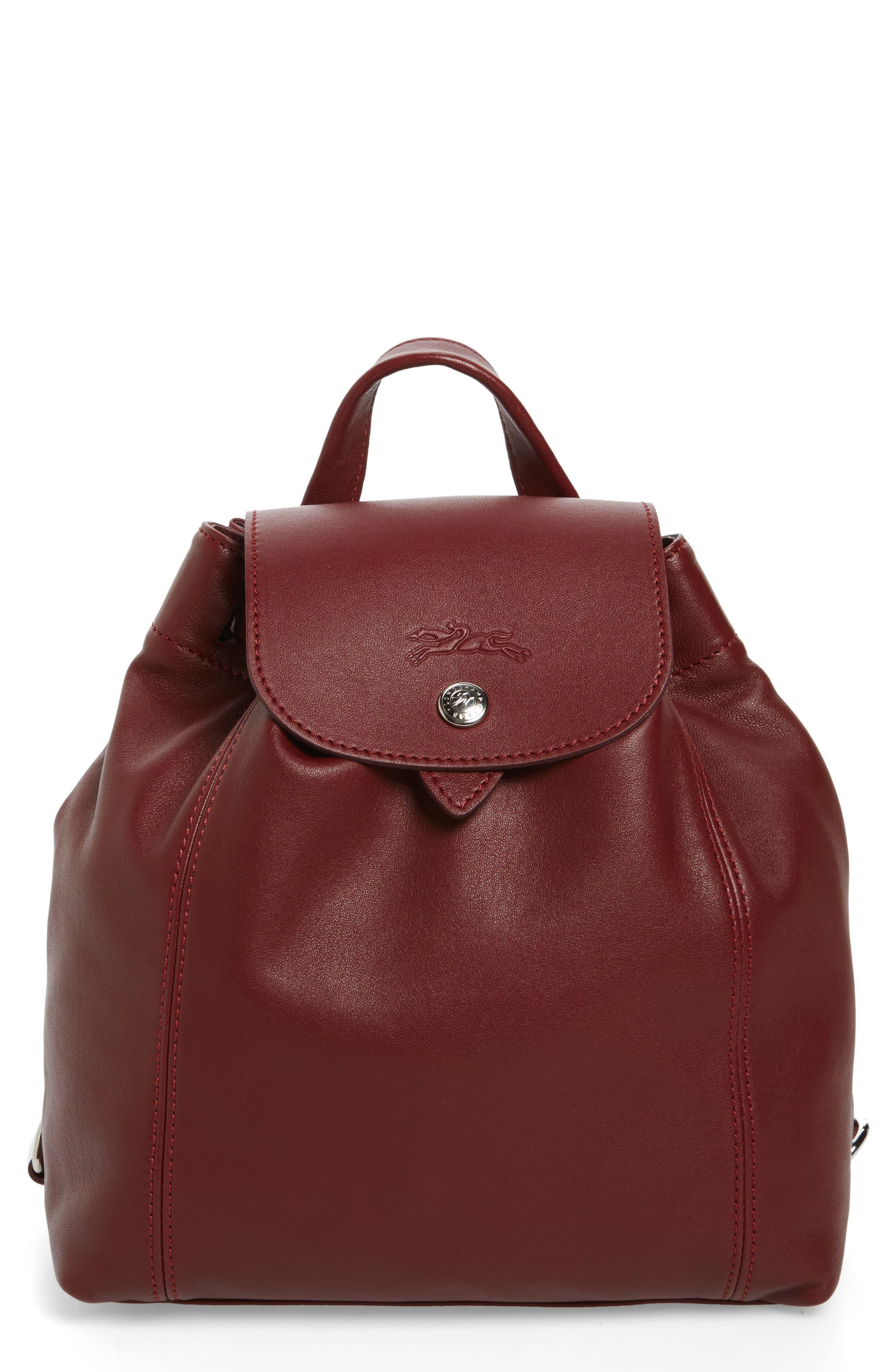 Longchamp Le Pliage Cuir Backpack with Top Handle