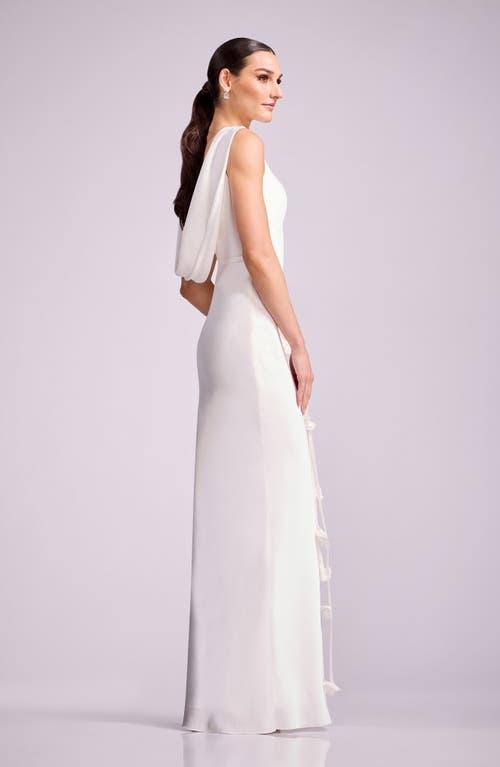 open lace back dress Dress the Population Darby in White Multi main image 1
