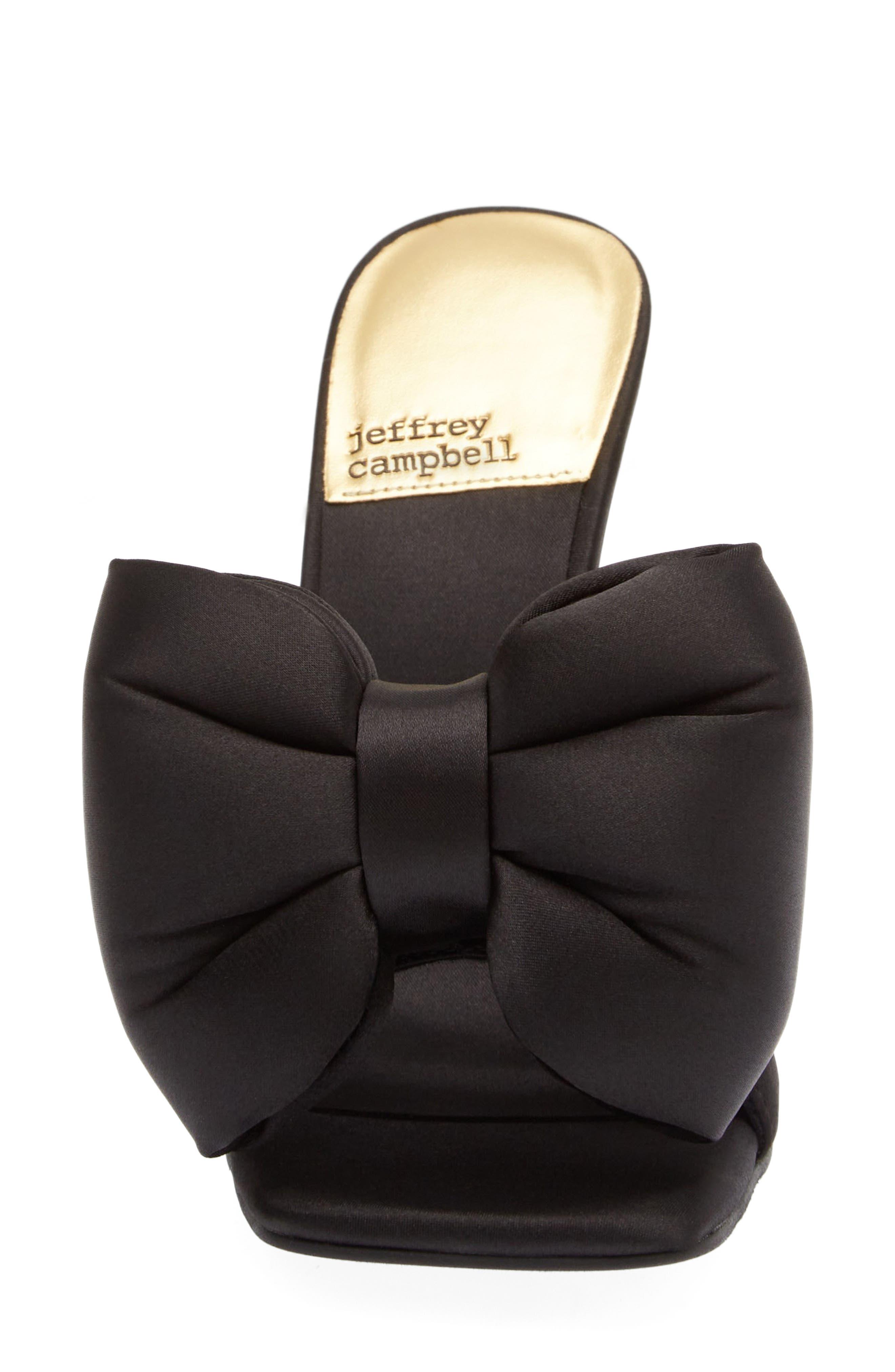 Jeffrey Campbell Bow Down Slide Sandal in Black | Lyst