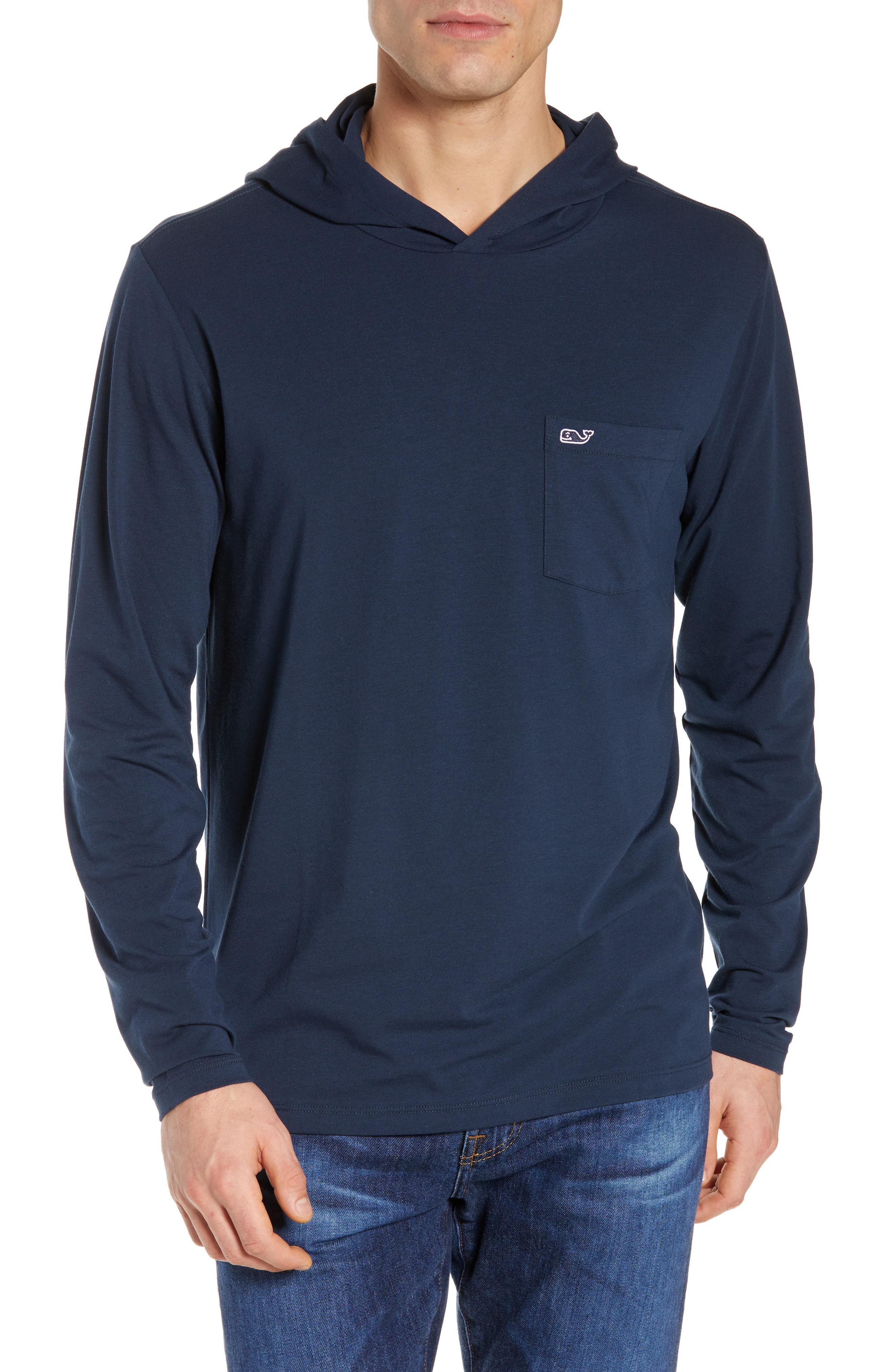 Lyst Vineyard Vines Edgartown Performance Hooded Tshirt in Blue for Men