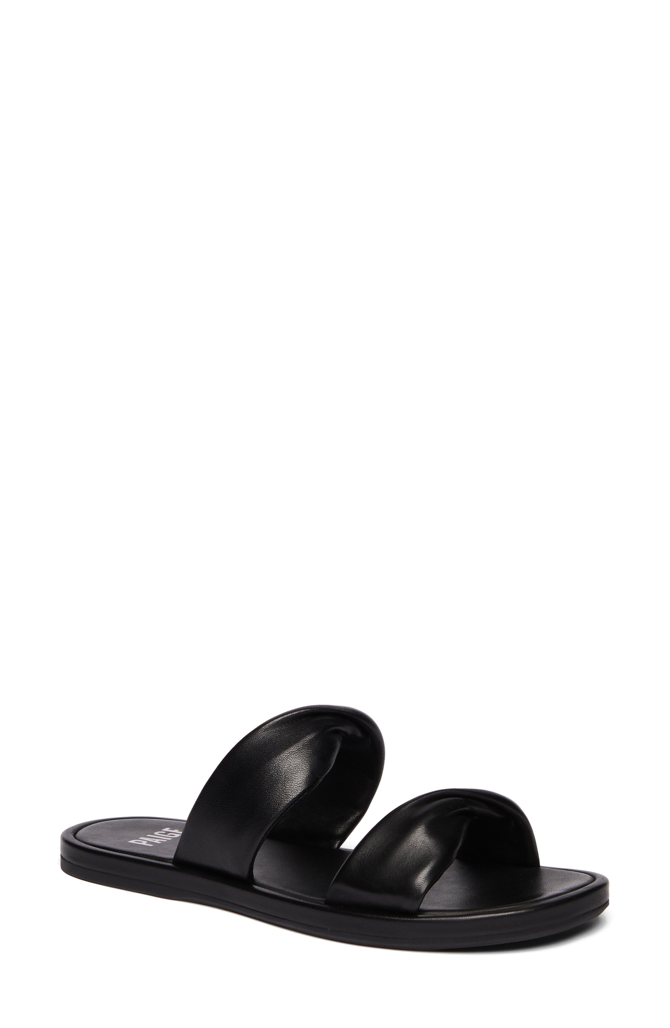PAIGE Daria Slide Sandal in Black | Lyst