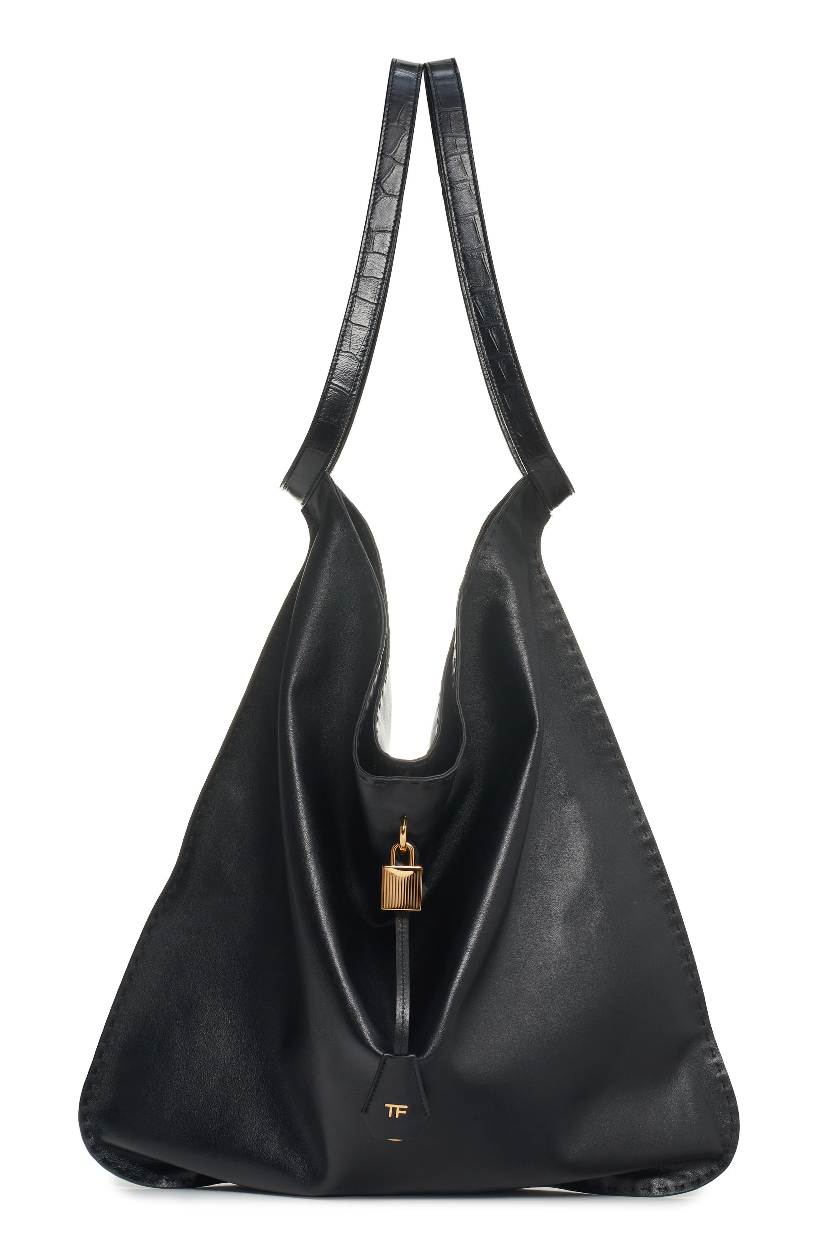 Tom Ford Large Calfskin Leather Bucket Bag in Black Lyst