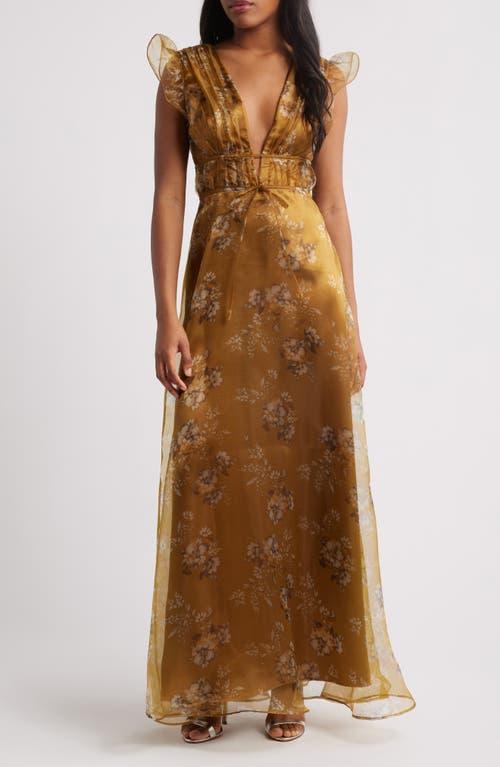 Lulus Eliza Organza Gown in Brown Lyst