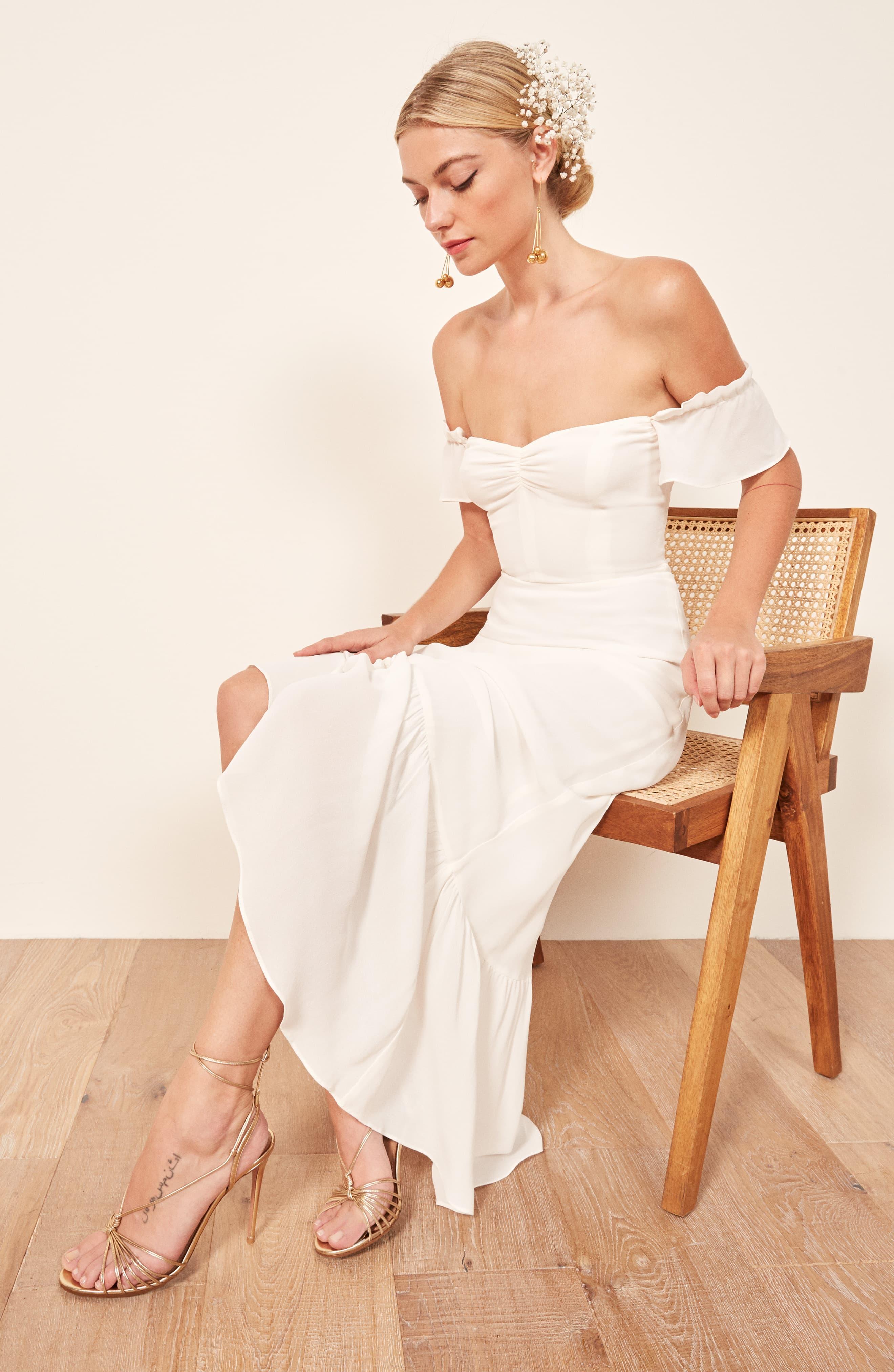 Reformation Butterfly Midi Dress in Ivory (White) Lyst