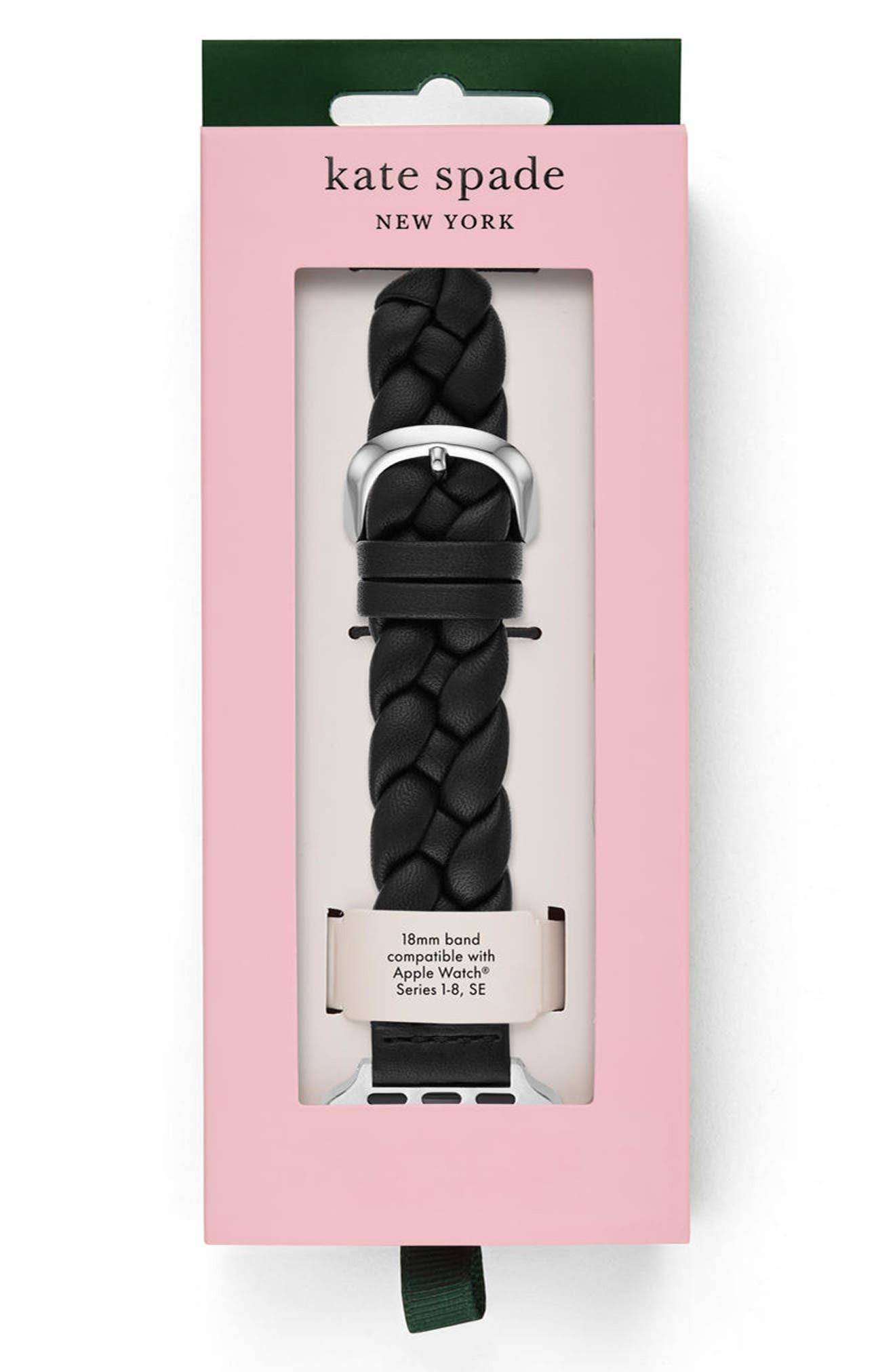 Kate Spade Braided Leather 18mm Apple Watch Watchband in Pink Lyst