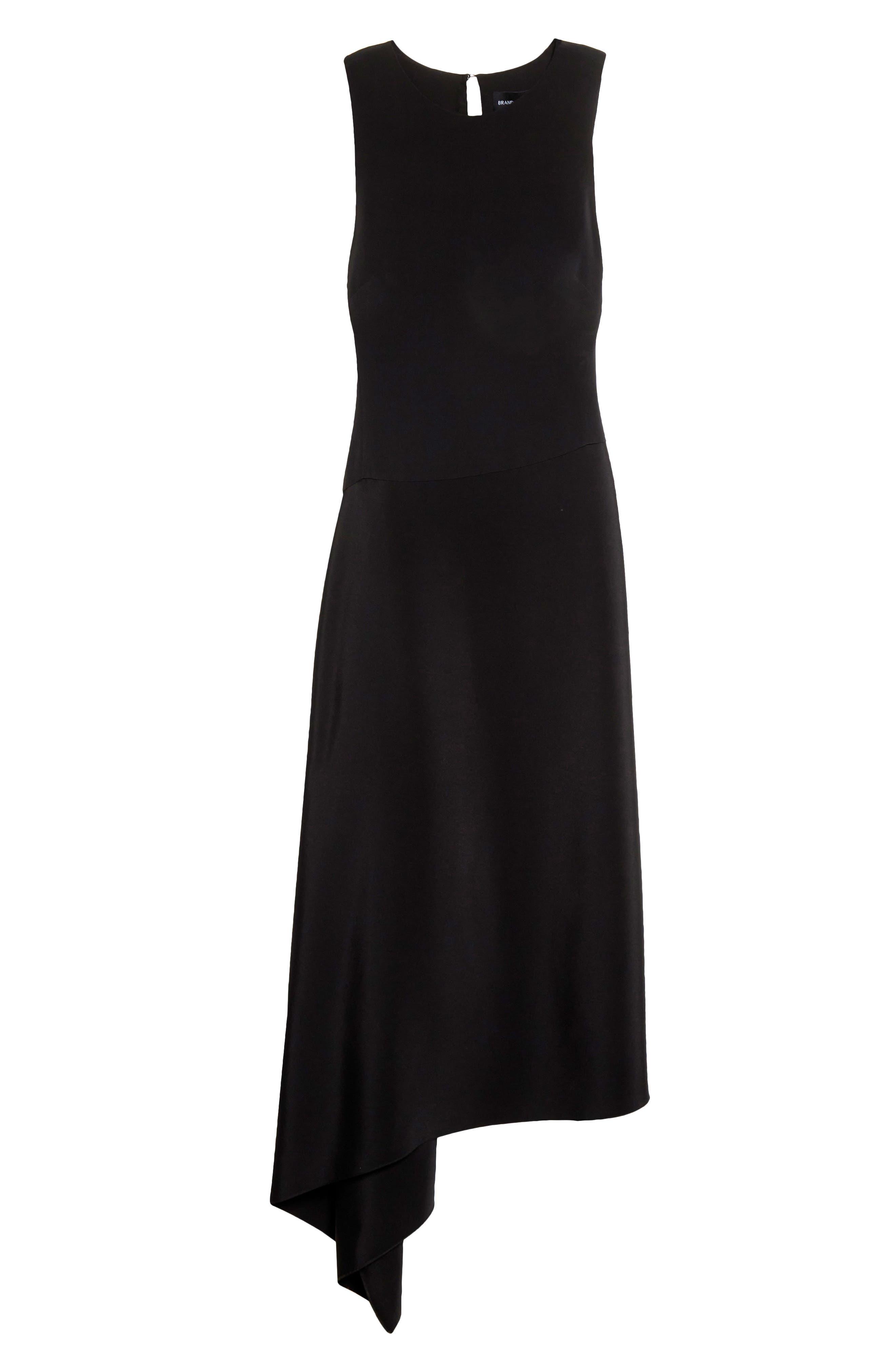 Brandon Maxwell The Marla Asymmetric Sleeveless Silk Dress in Black | Lyst