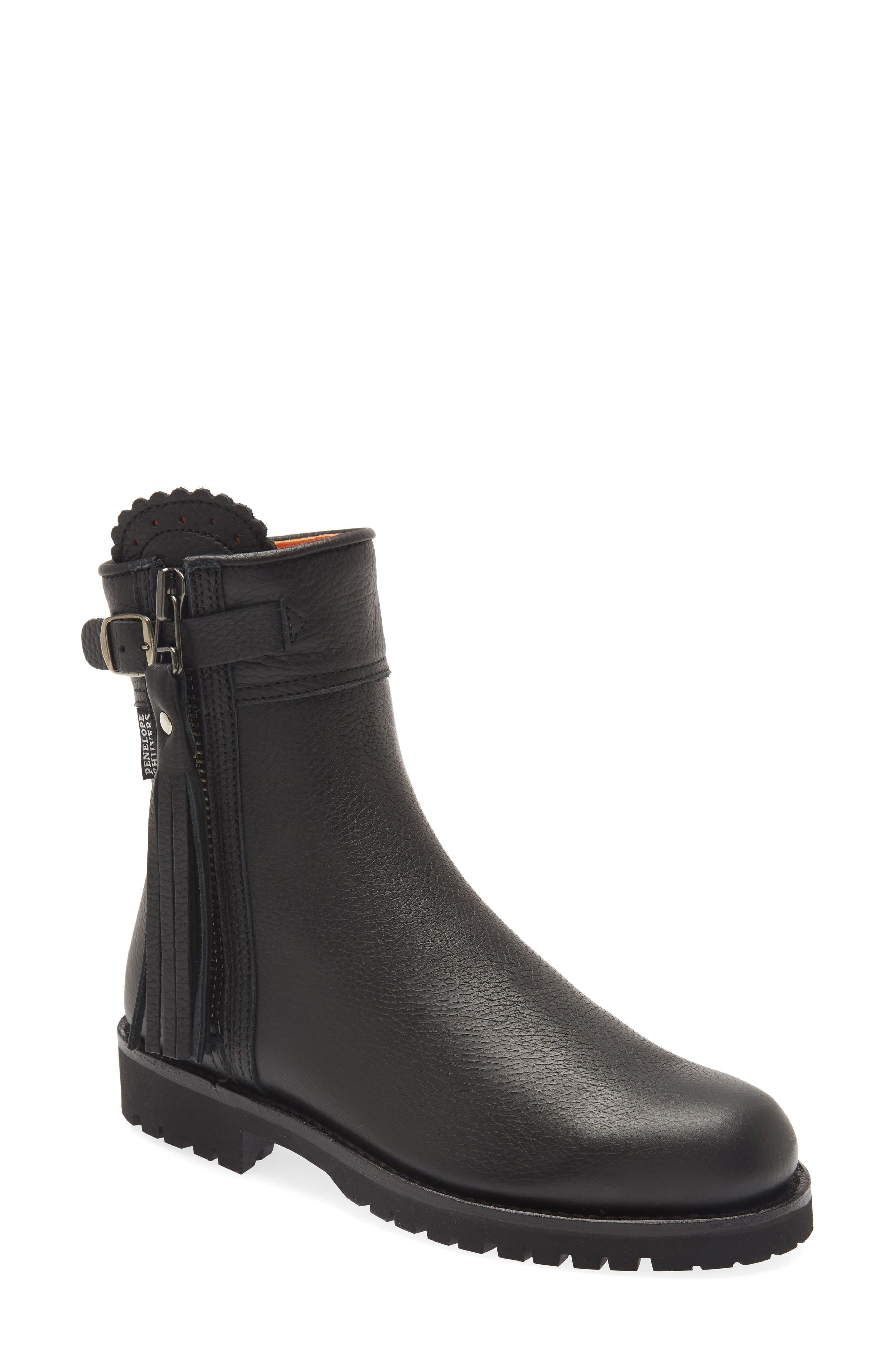 Penelope Chilvers Cropped Tassel Boot in Black Lyst