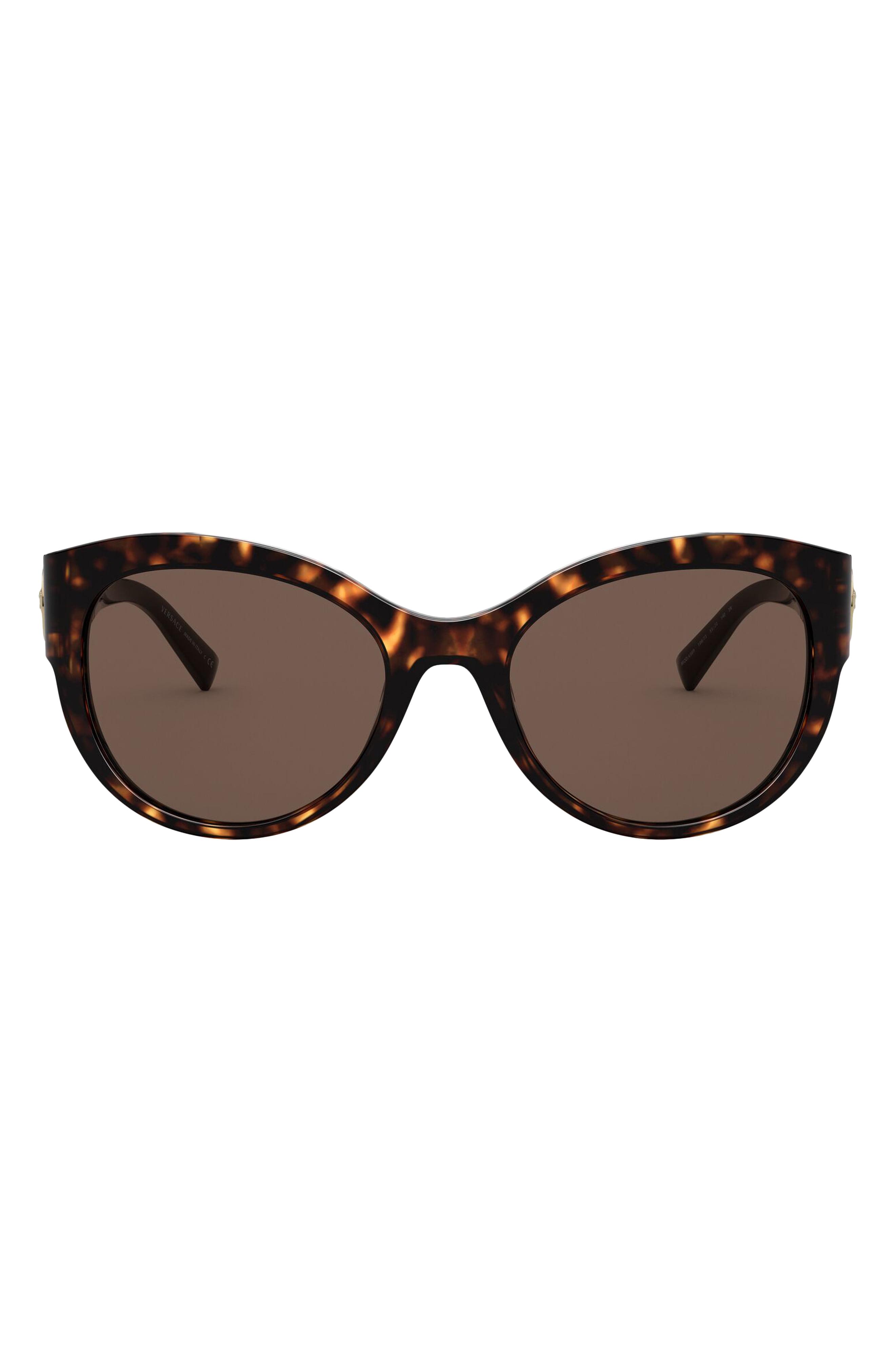 Versace 55mm Polarized Cat Eye Sunglasses - Havana in Brown - Lyst