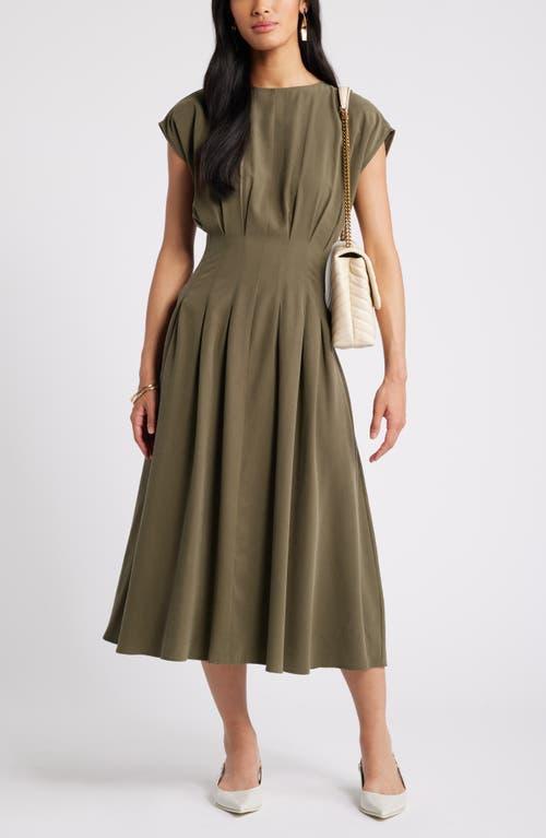 Nordstrom Pleated A-Line Dress in Green | Lyst Nordstrom Pleated A-Line Dress in Green | Lyst