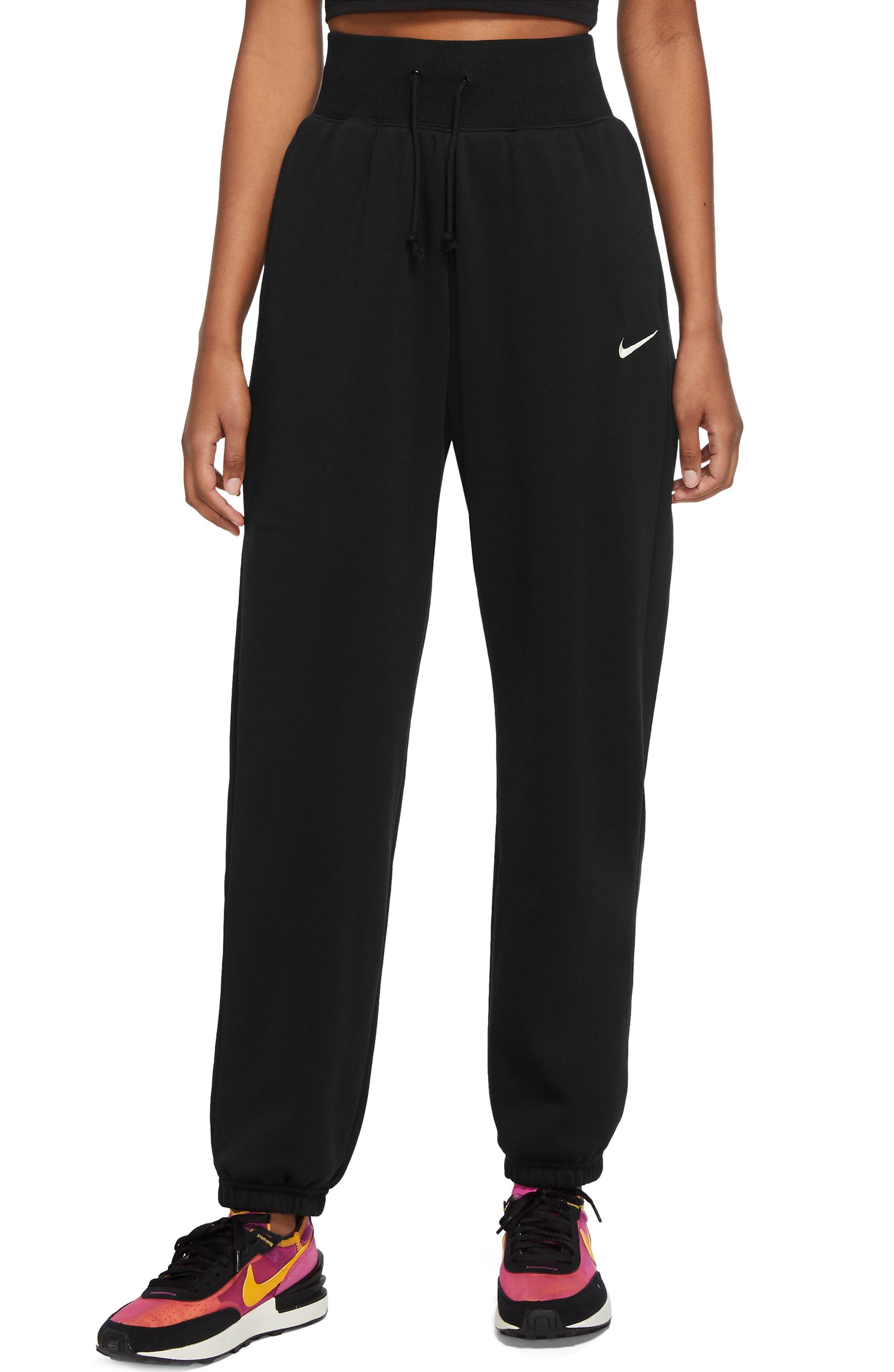 Nike Sportswear Phoenix High Waist Fleece Sweatpants in Black | Lyst