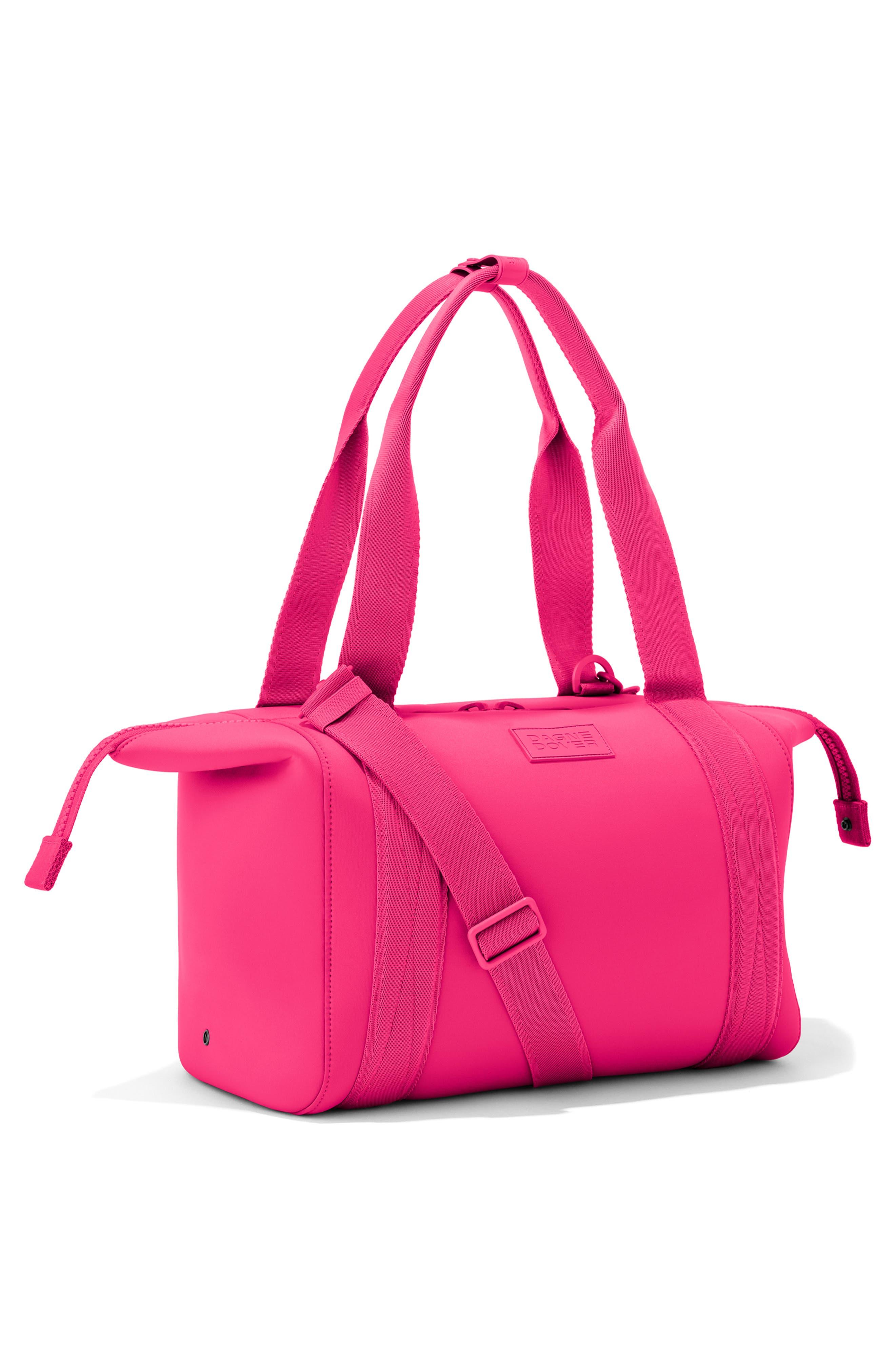 Dagne Dover Medium Landon Neoprene Carryall Duffle Bag In Pinkish