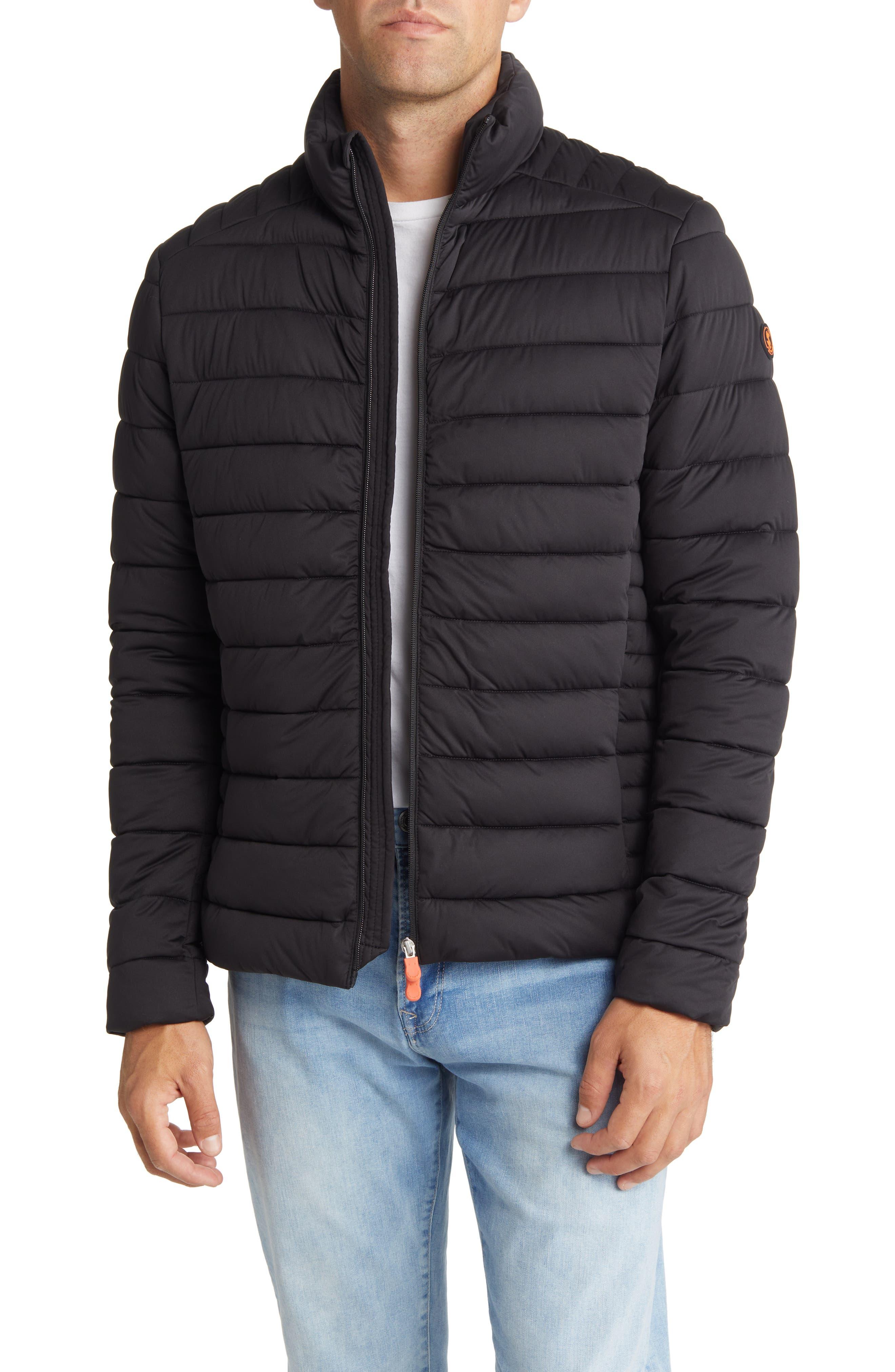 Save The Duck Ari Stretch Puffer Jacket in Black for Men | Lyst