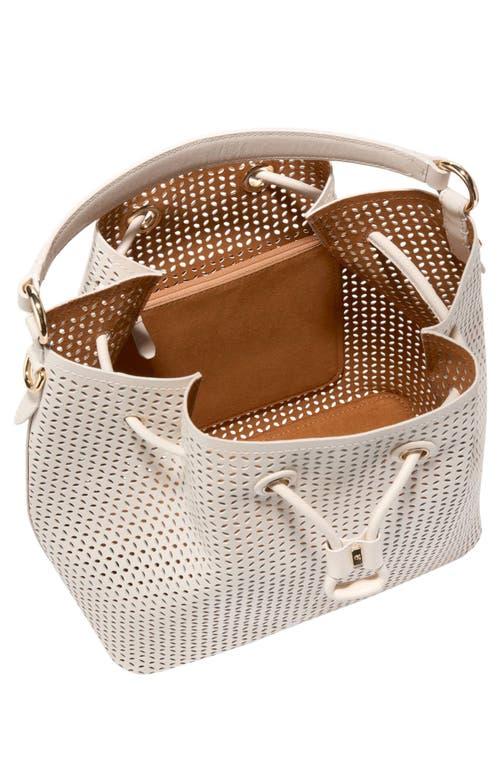 Cole Haan Lidia Perforated Leather Bucket Bag | Lyst