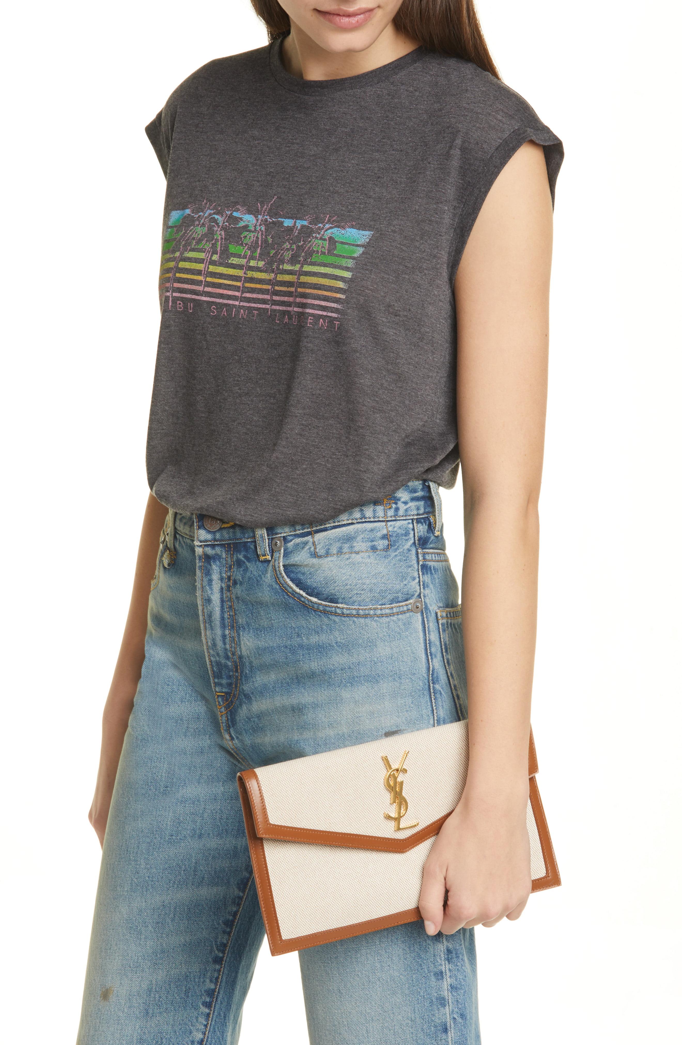 ysl uptown canvas clutch
