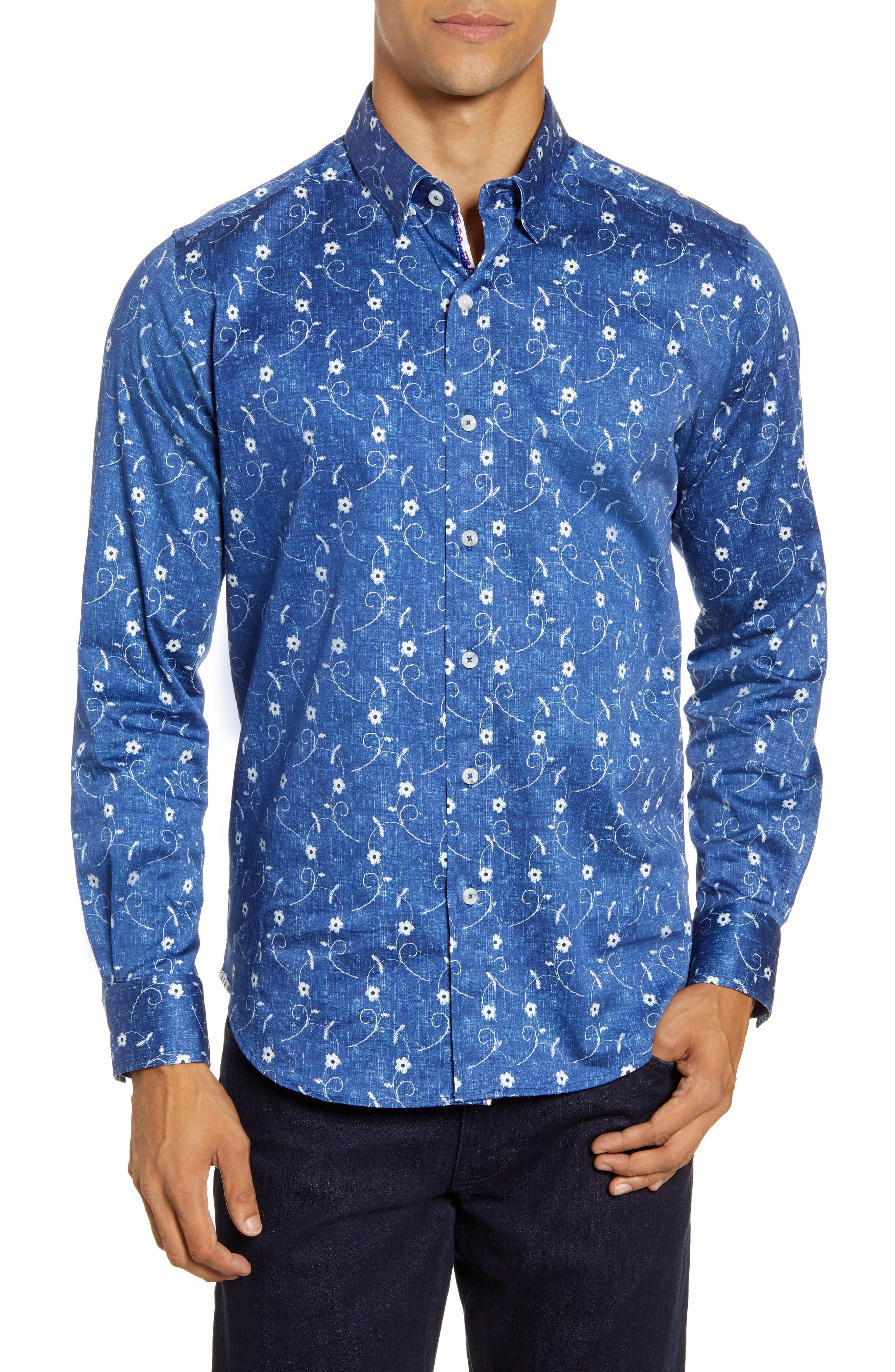 Robert Graham Cotton Hawkeswrth Floral Button-up Shirt in Blue for Men ...