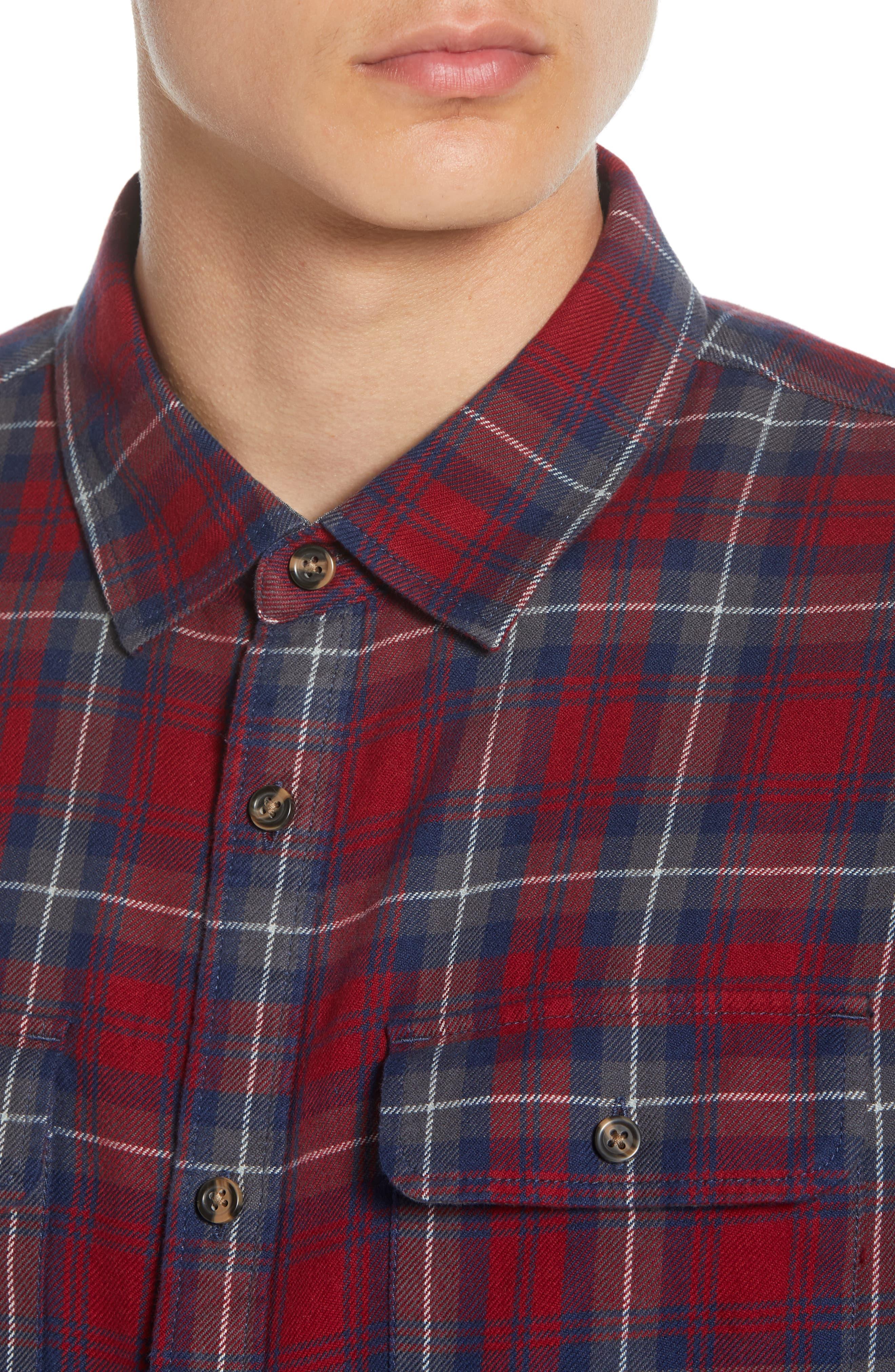 Vans Sycamore Classic Fit Plaid Buttonup Flannel Shirt in Red for Men Lyst