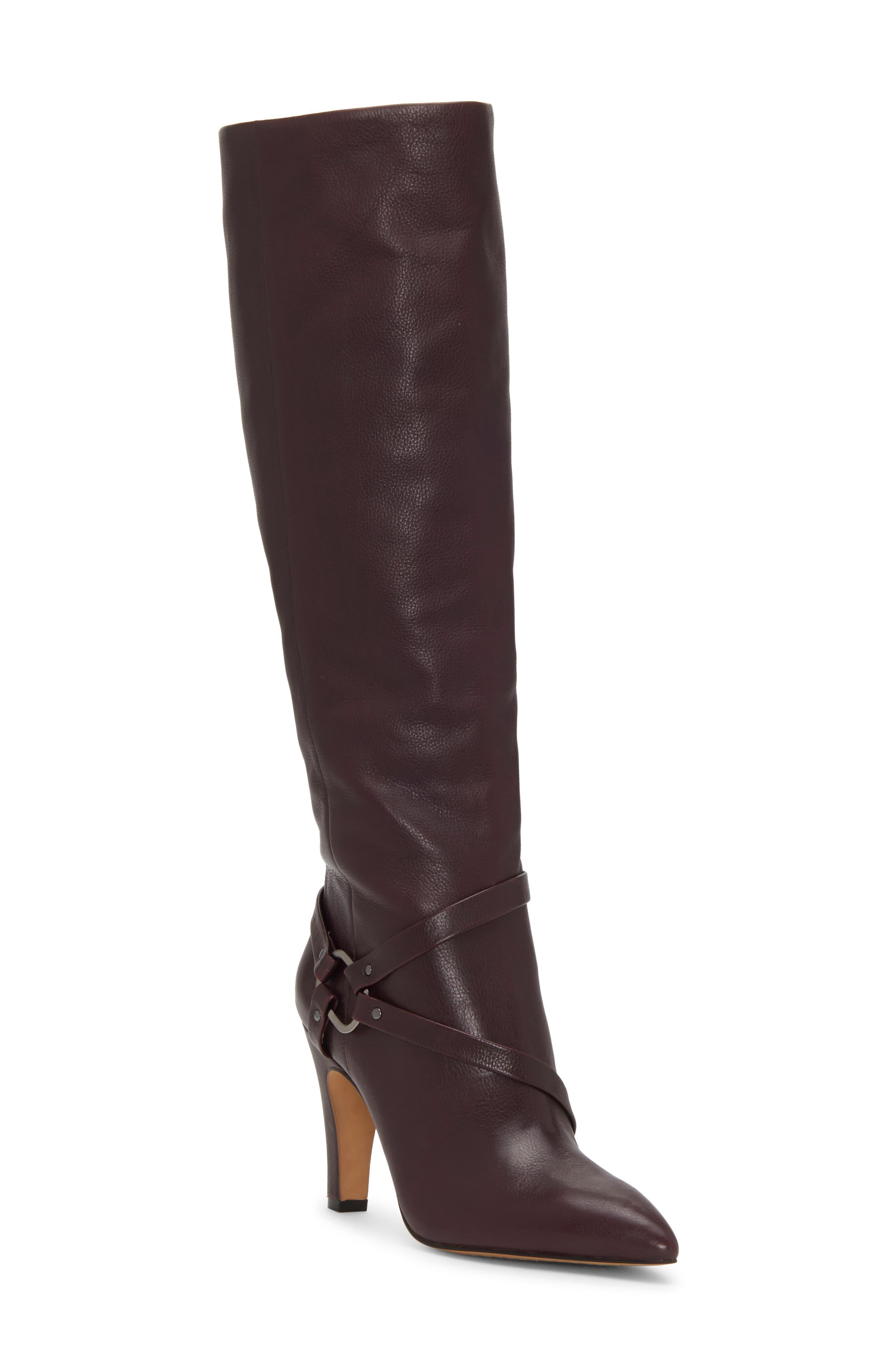 vince camuto black high heel boots
