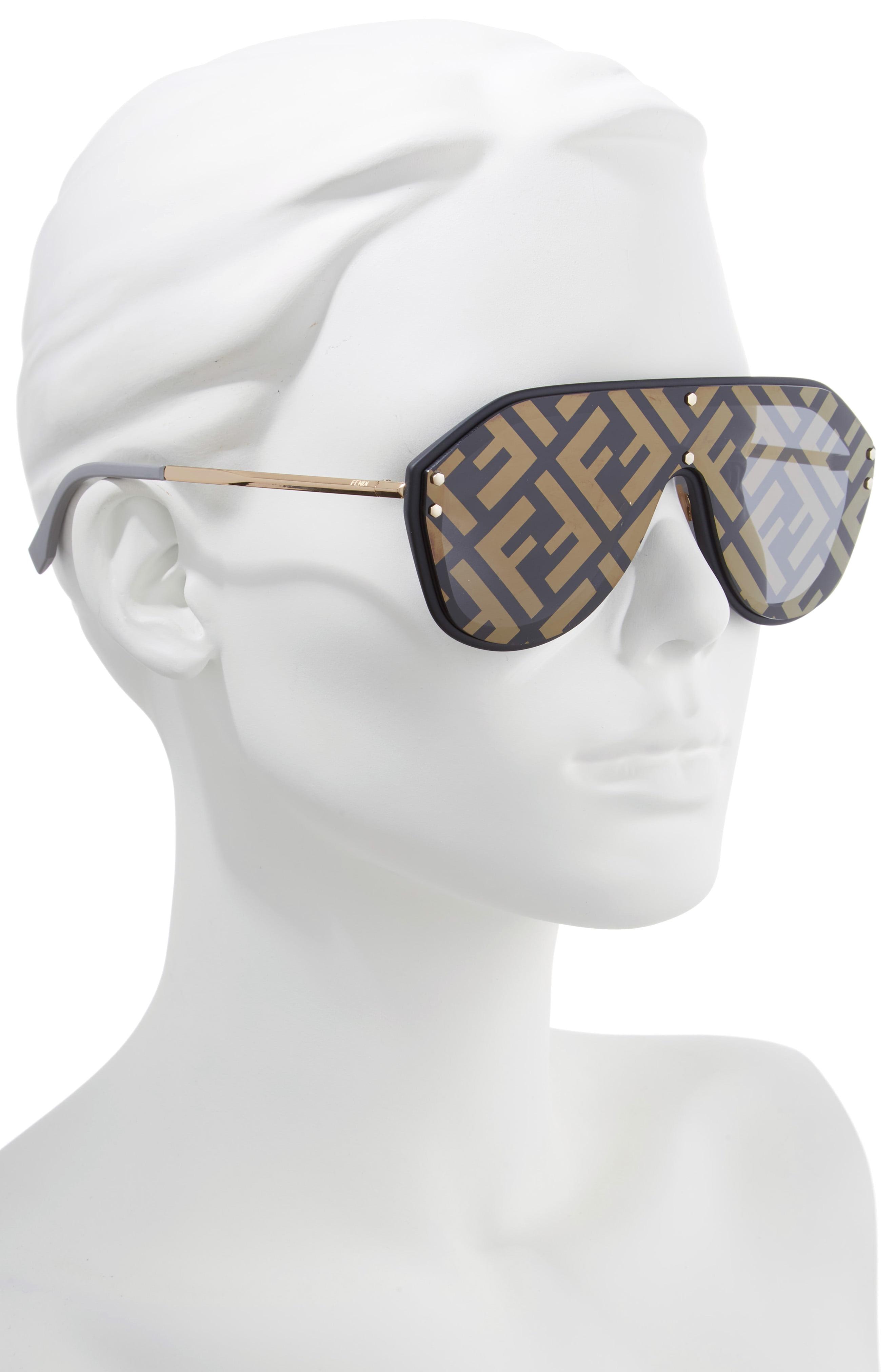 fendi logo lens sunglasses