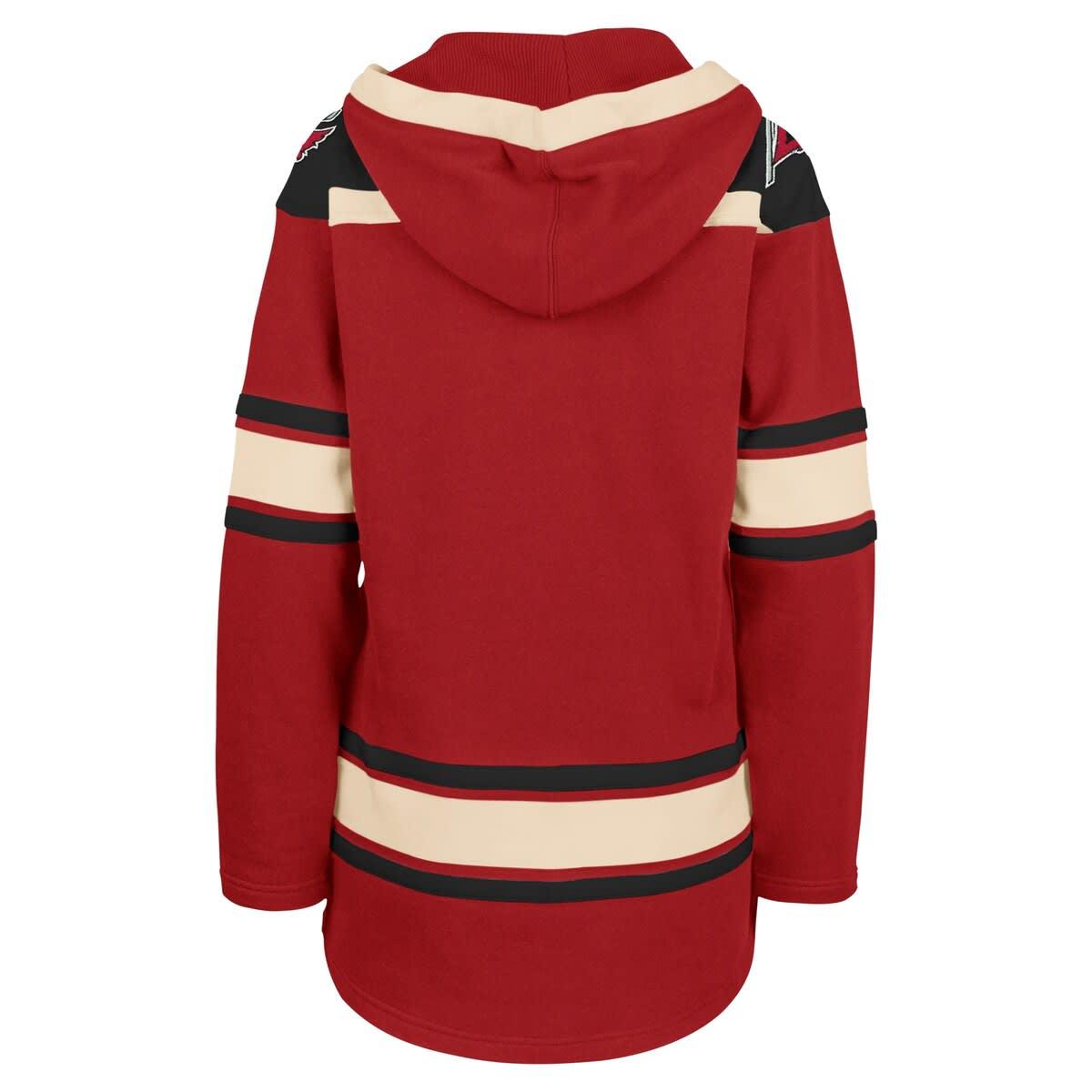 Men's '47 Red Carolina Hurricanes Superior Lacer Pullover Hoodie