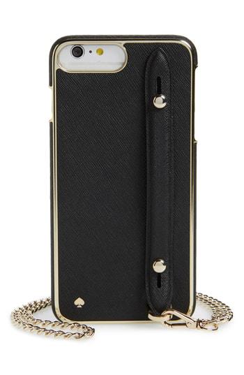  Compatible for iPhone 7 Plus/iPhone 8 Plus Case,BabeMall Luxury  Grid Lattice Full Body Shockproof Protective Square PU Leather Back Classic  TPU Crossbody Strap Case with Holder - Black : Cell Phones