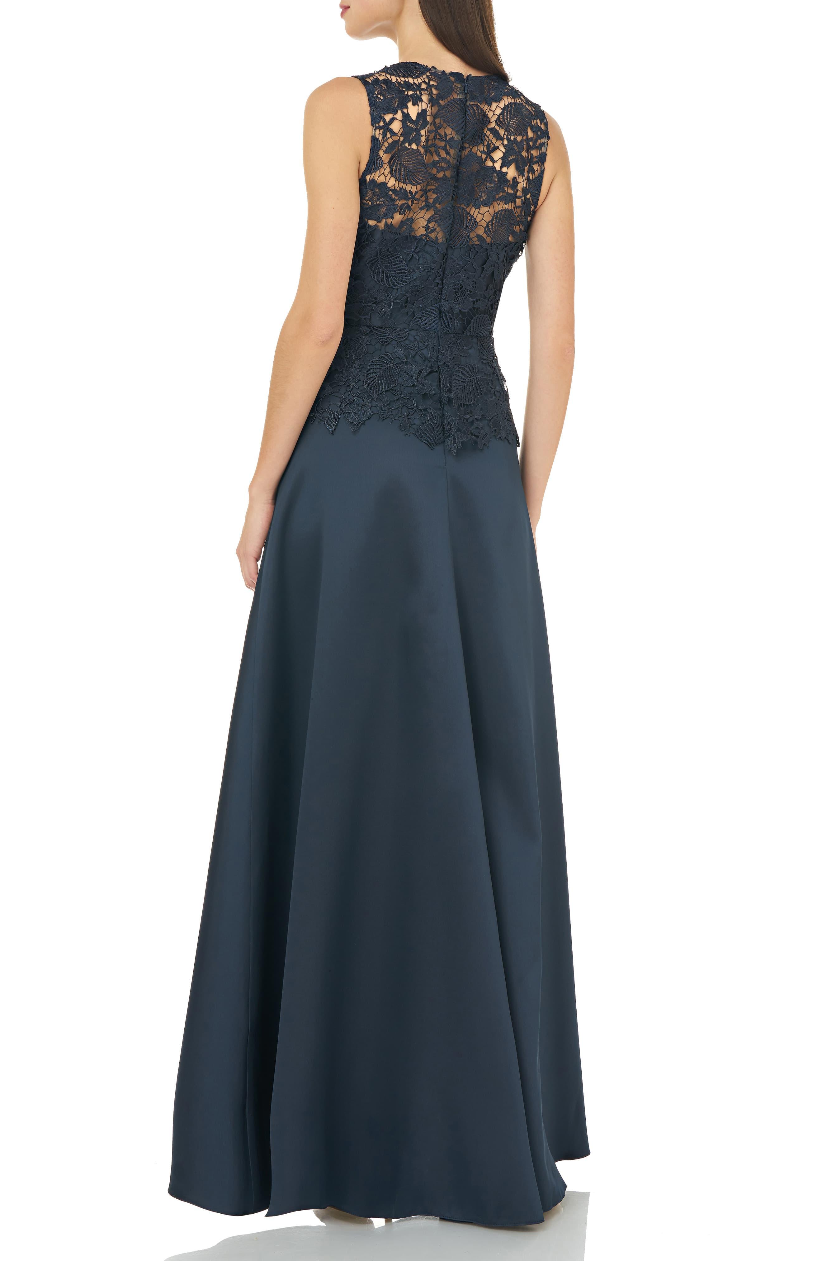 carmen marc valvo navy dress