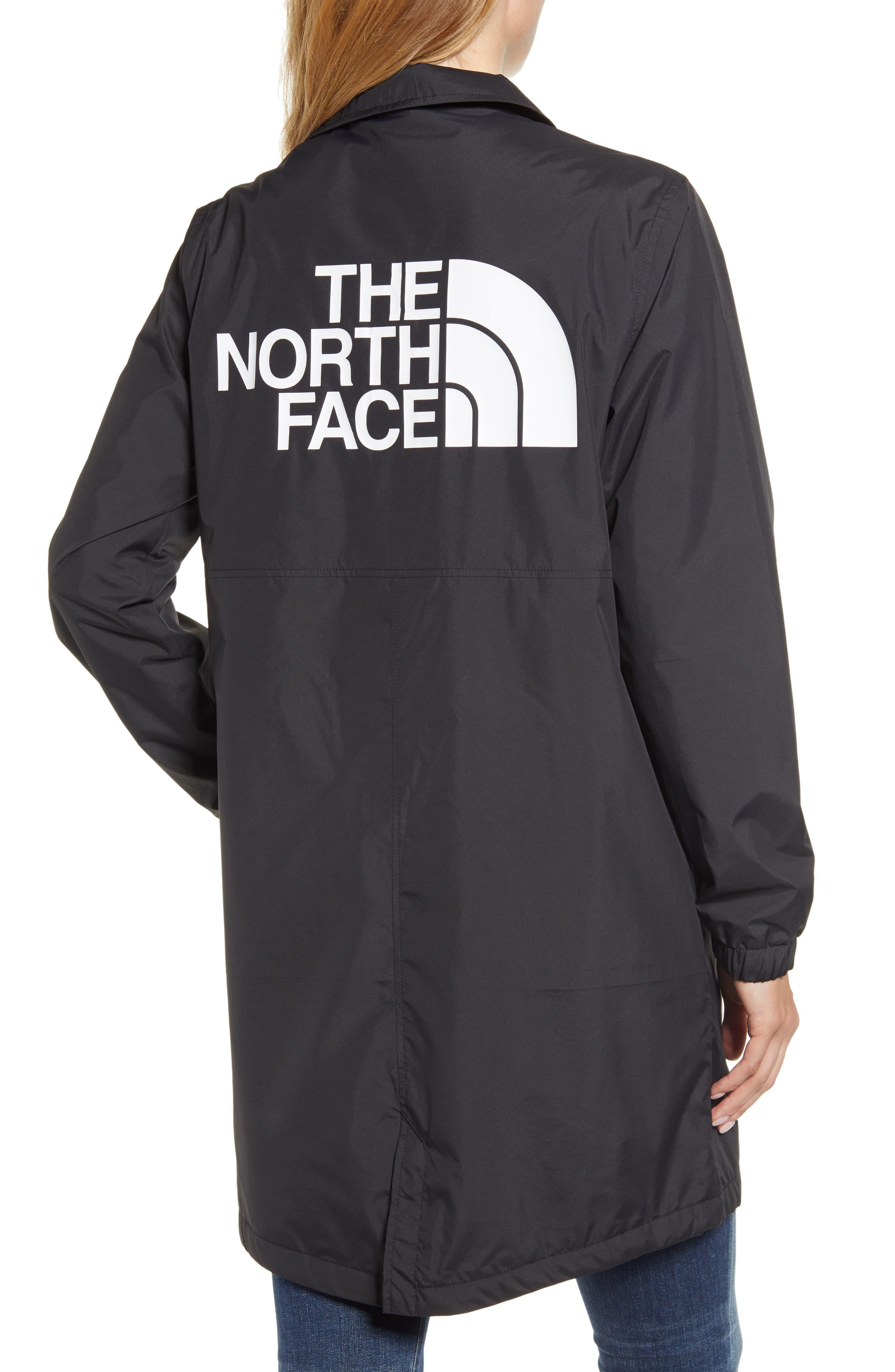 The North Face Fleece Telegraphic Waterproof Coach's Jacket in Black - Lyst