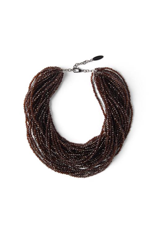 ネックレス・ペンダント BRUNELLO CUCINELLI Necklace in jewellery and leather Brunello Cucinelli - Grey Monili Beaded Circle Necklace