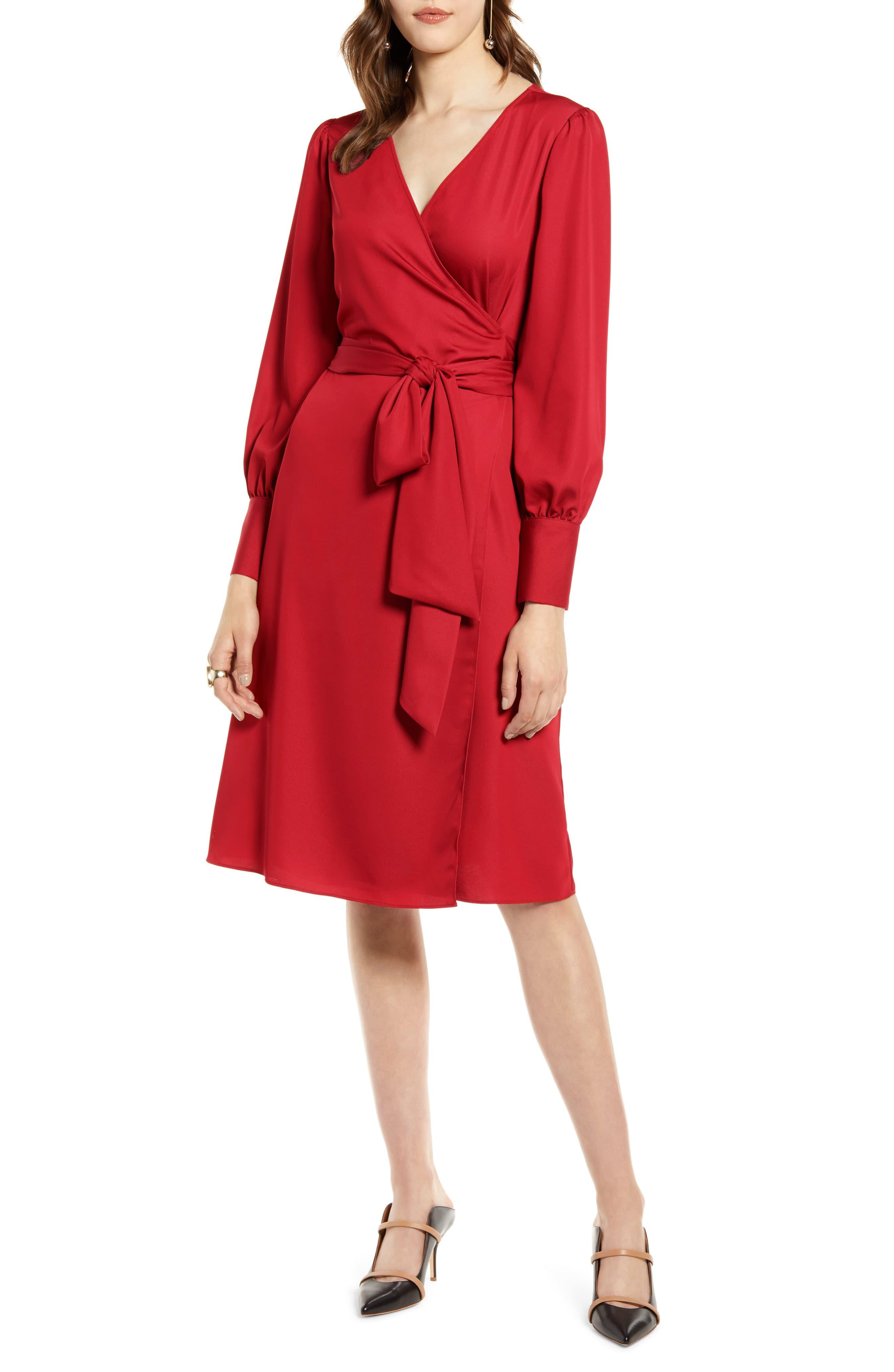 halogen wrap dress
