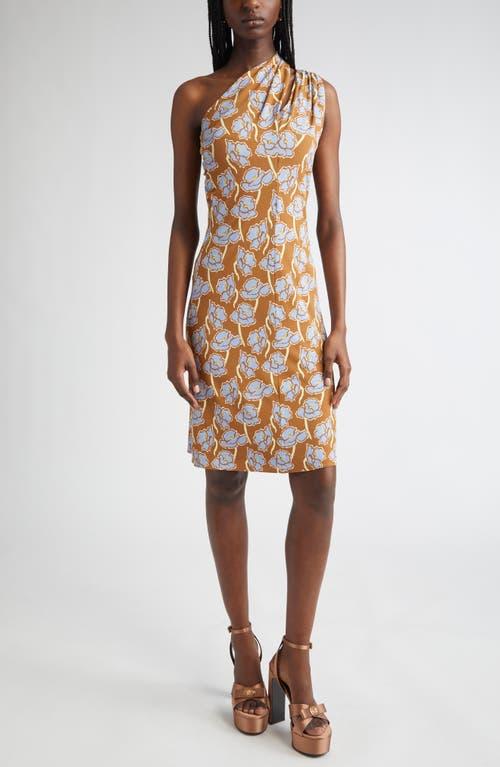 ワンピース Versace Printed Stretch Crepe One-Shoulder Dress Versace Printed Stretch Crepe One-Shoulder Dress | Lyst
