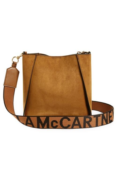 Stella McCartney Mini Perforated Logo Faux Suede Crossbody