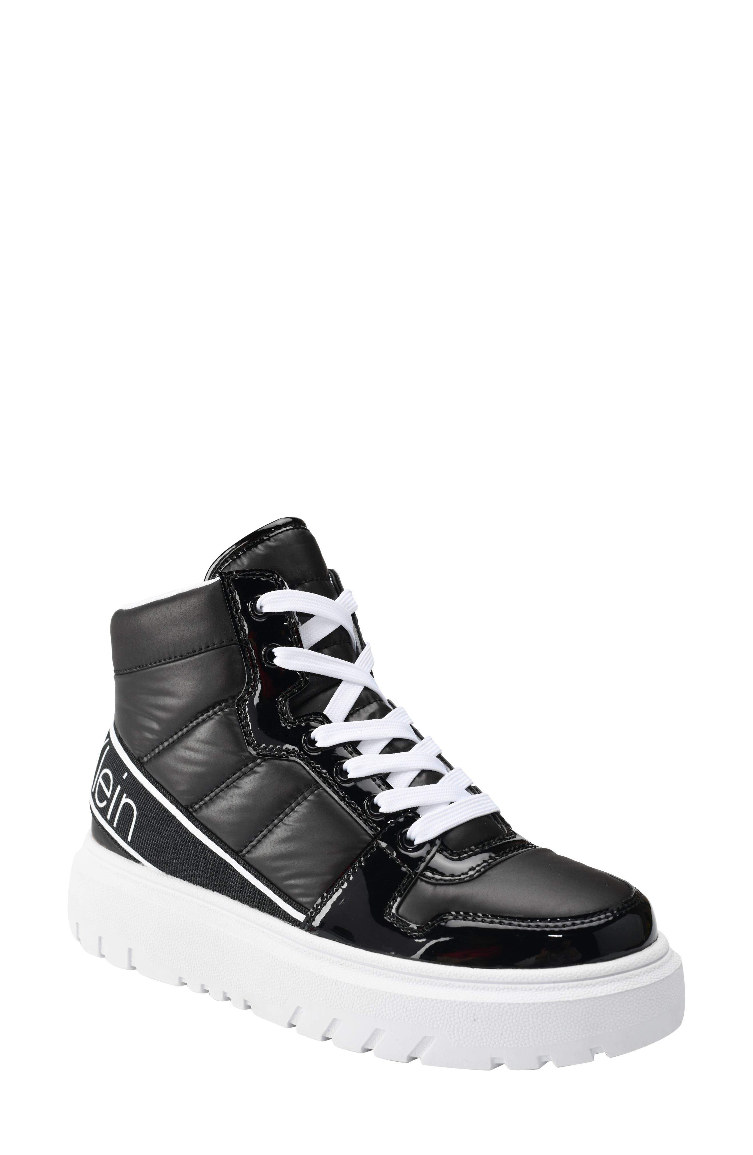 Calvin Klein Denisse High Top Sneaker in Black | Lyst