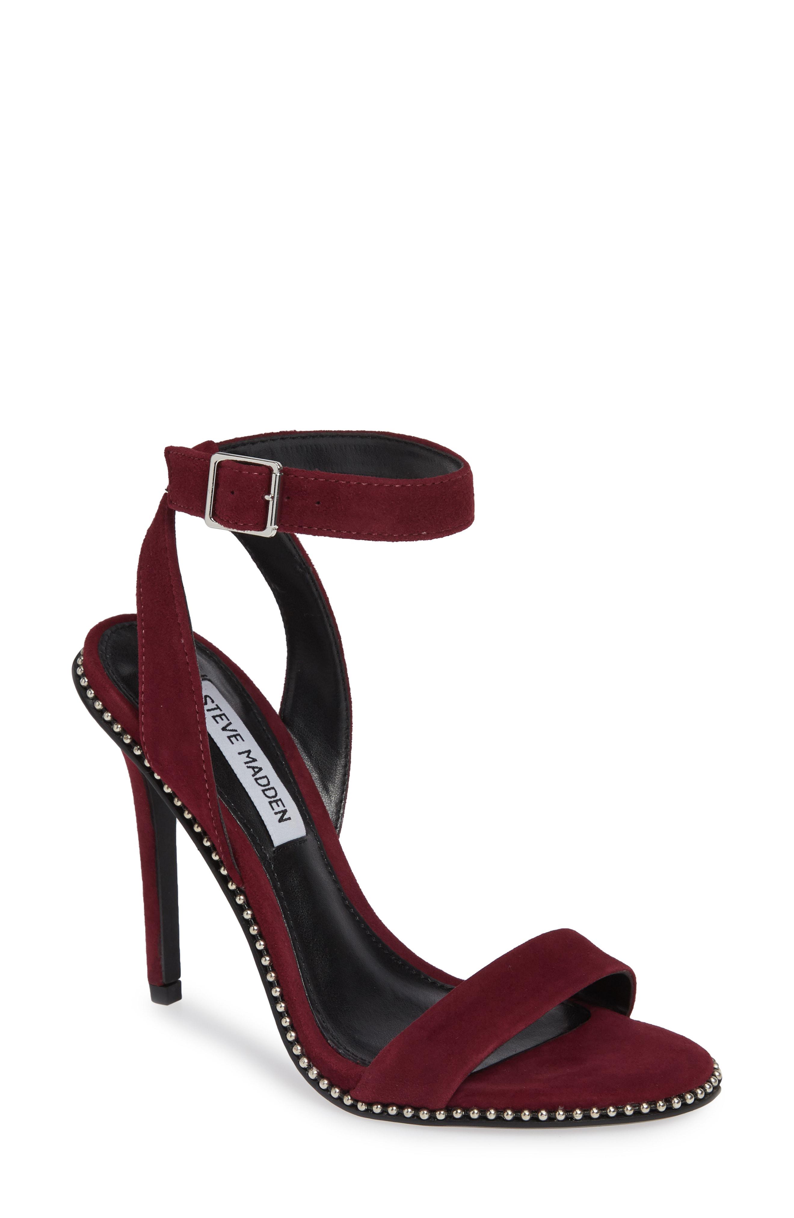 burgundy steve madden heels