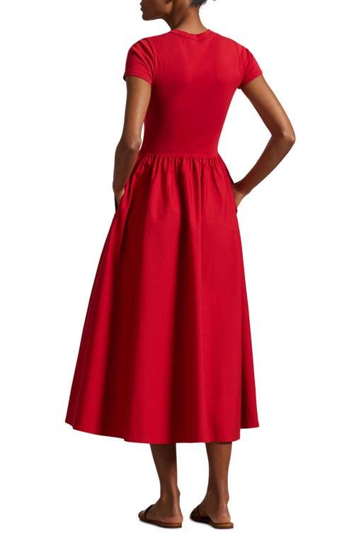 strapless open back dress Red Chiffon Summer Long Dress Red / US 12 main image 1