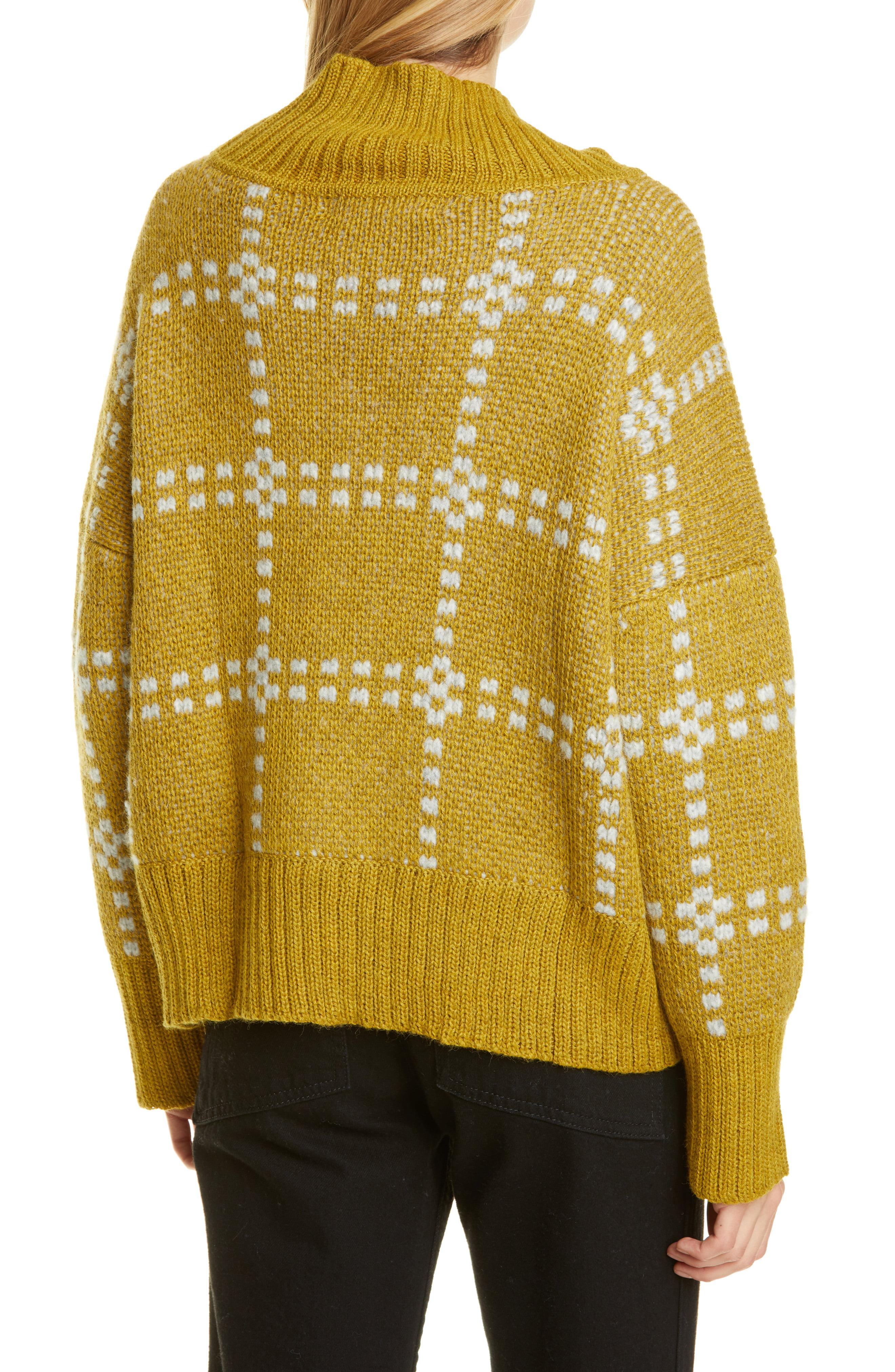 Eckhaus Latta Check Alpaca Blend Sweater in Yellow - Lyst