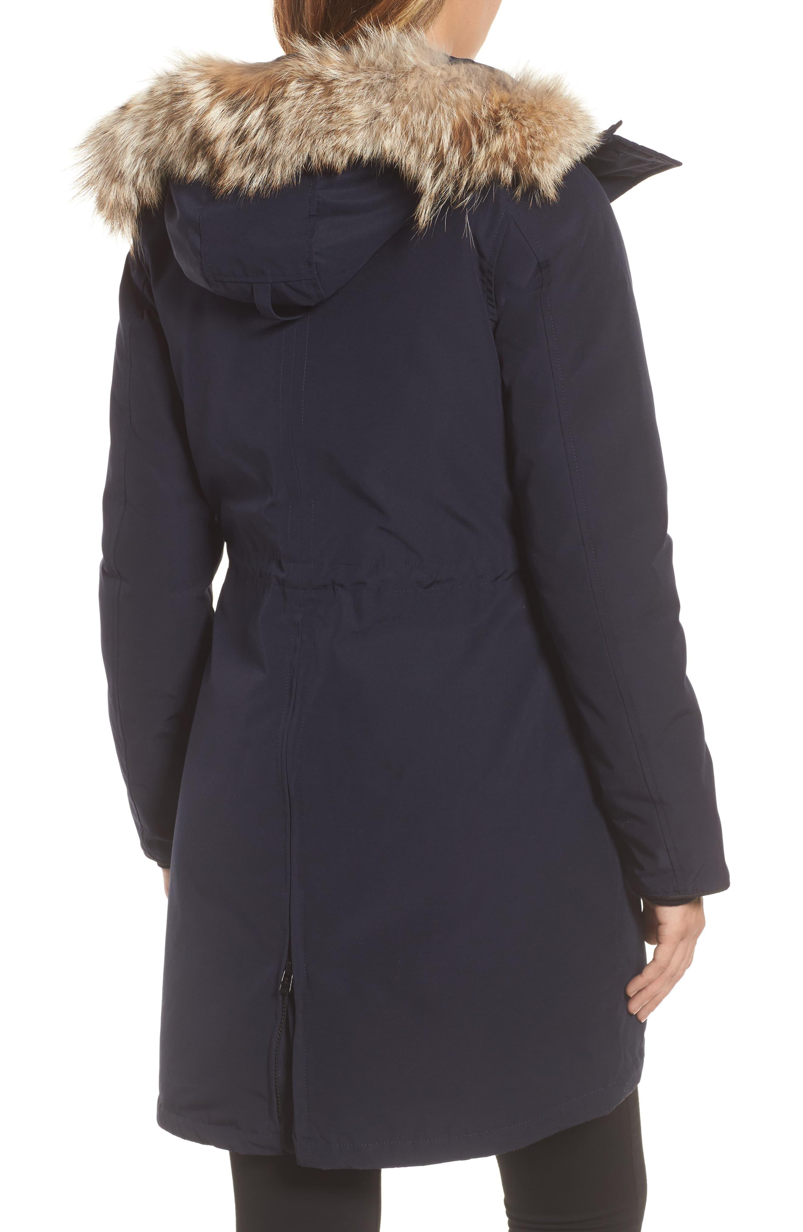 Canada Goose Rossclair Genuine Coyote Fur Trim Down Parka in Brown - Lyst