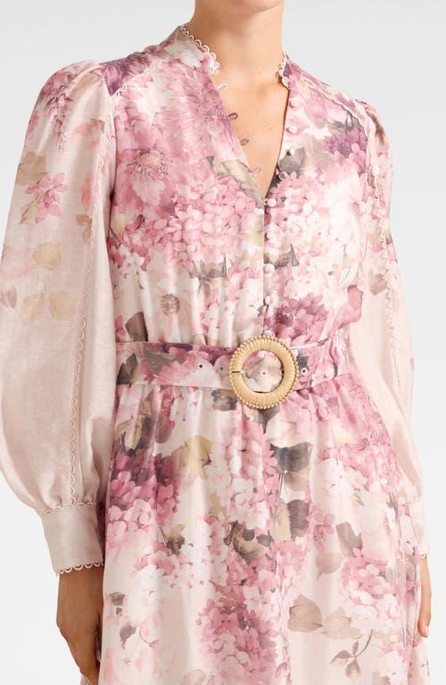 peyton belted long sleeve button front maxi dress EVER NEW Peyton Belted Long Sleeve Button Front Maxi Dress in Pink