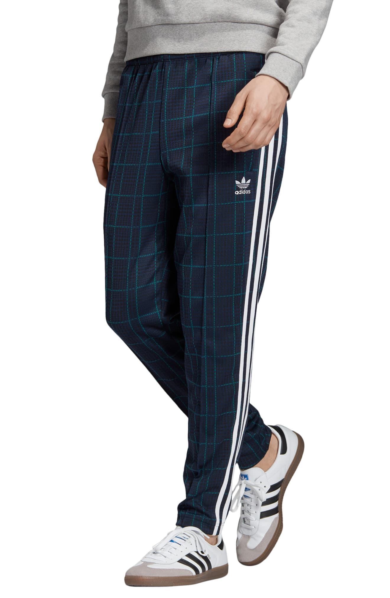 adidas Originals Adicolor Tartan Track Pants in Blue for Men - Lyst