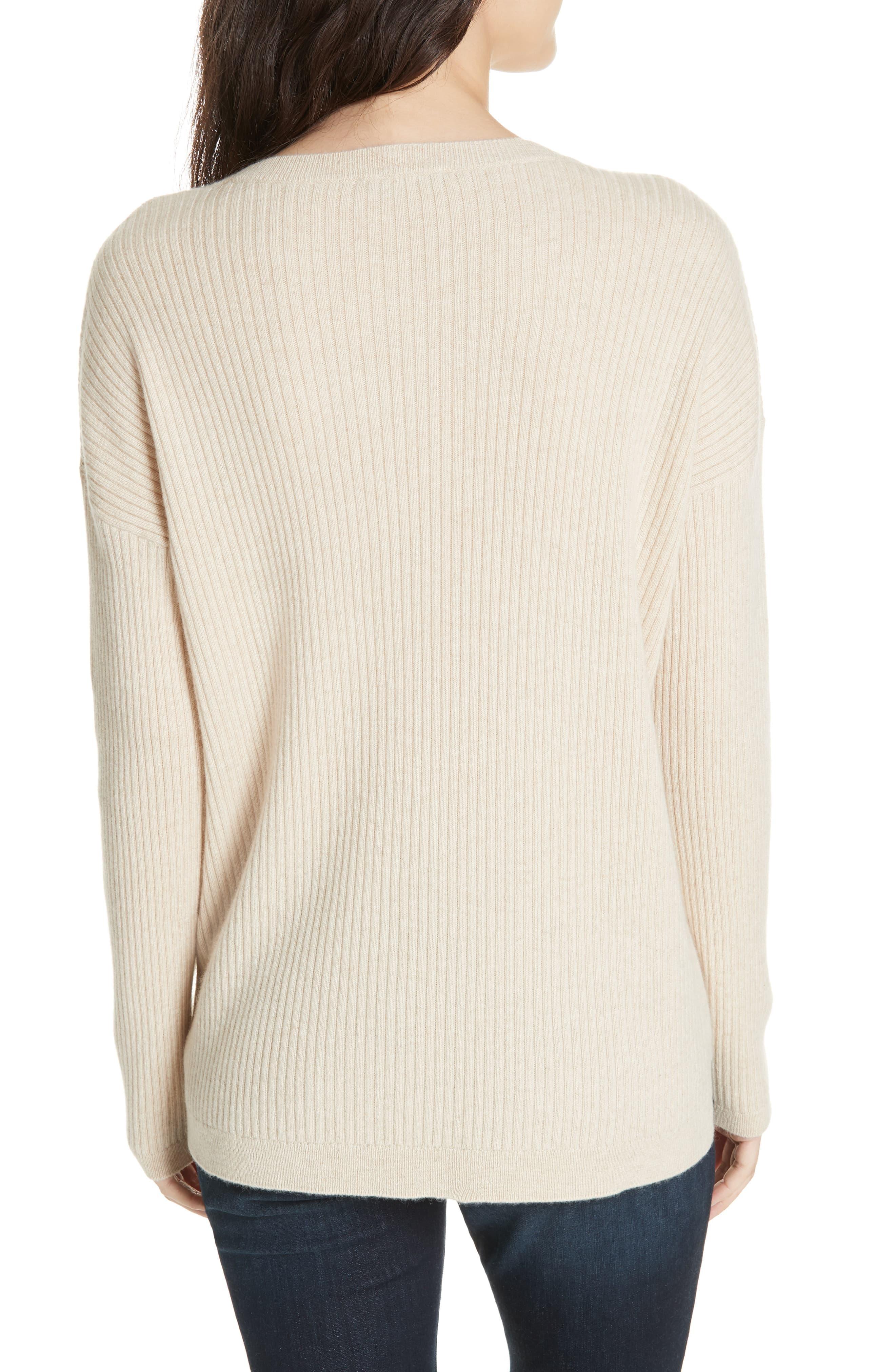 Eileen Fisher Boxy Ribbed Cashmere Sweater - Lyst